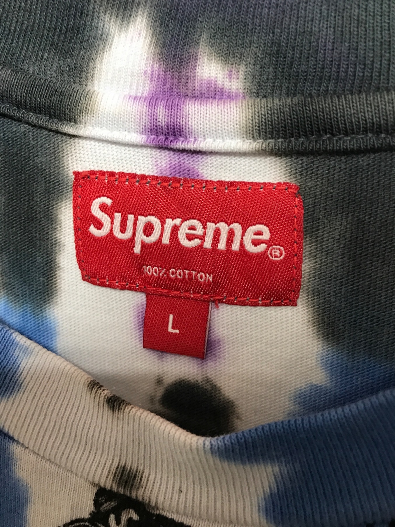 SUPREME (シュプリーム) Dyed Bear L/S Top ブルー×パープル サイズ:L