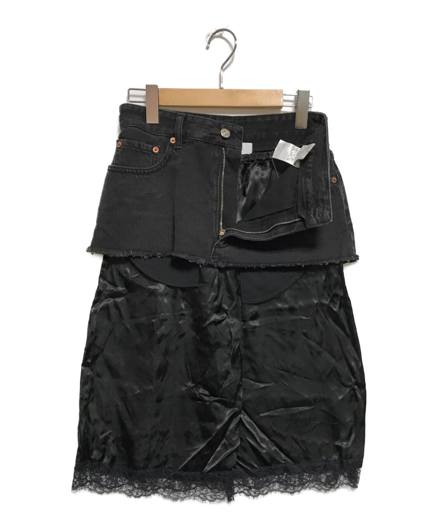 MM6 Maison Margiela (エムエムシックス メゾンマルジェラ) スカート ブラック サイズ:size38(下記参照)