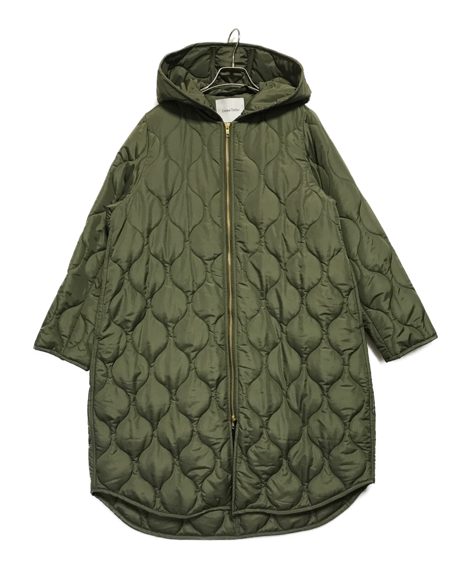 Emma Taylor (エマテイラー) MILITARY QUILTING HOOD COAT/ミリタリーキルティングフードコート オリーブ  サイズ:38（下記参照）