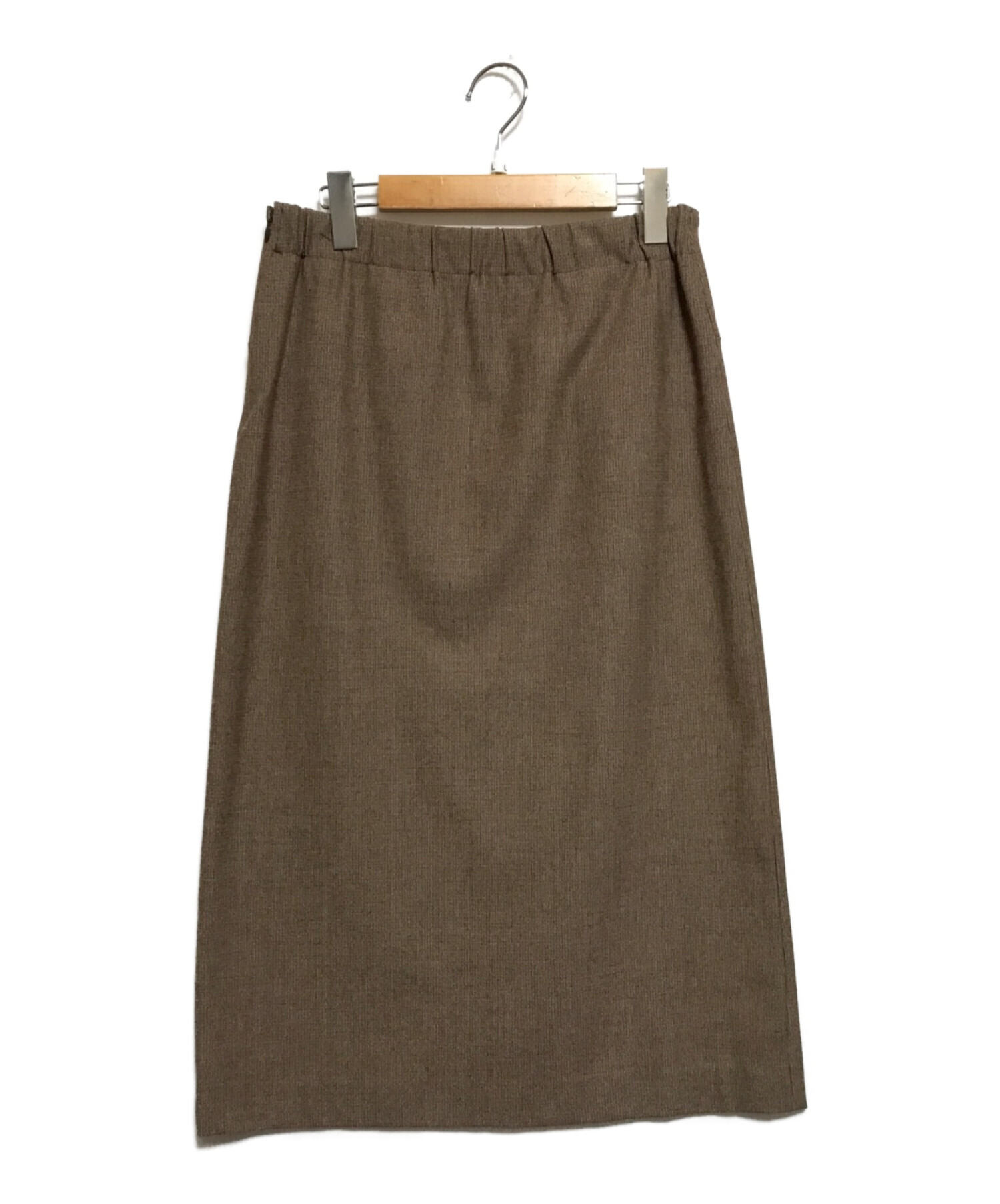 AMACA (アマカ) ライジングストレッチストレートスカート ブラウン サイズ:SIZE40
