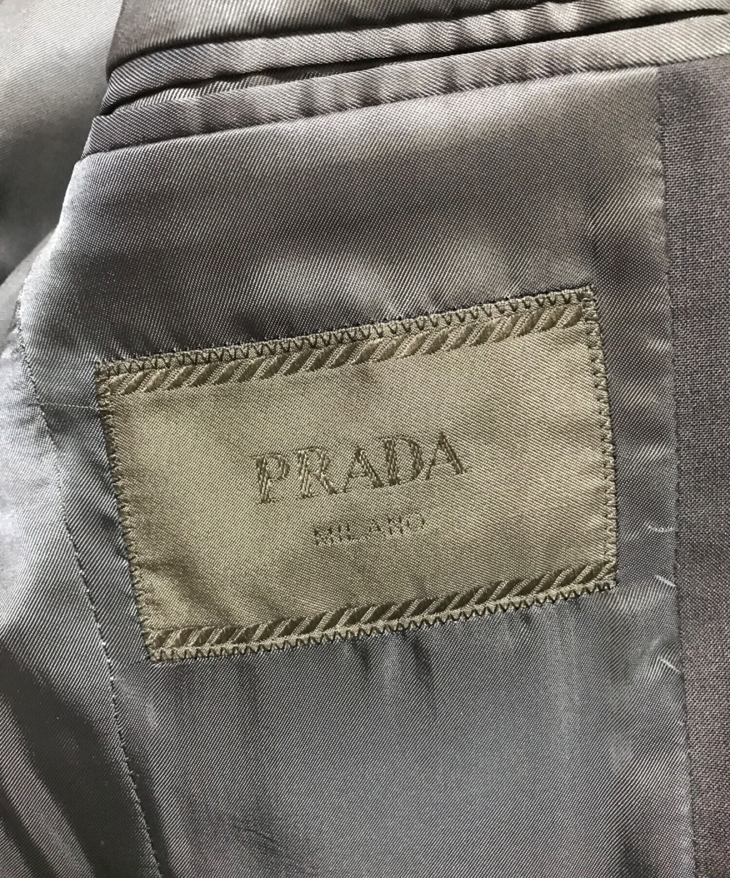 PRADA (プラダ) テーラードジャケット ネイビー サイズ:44