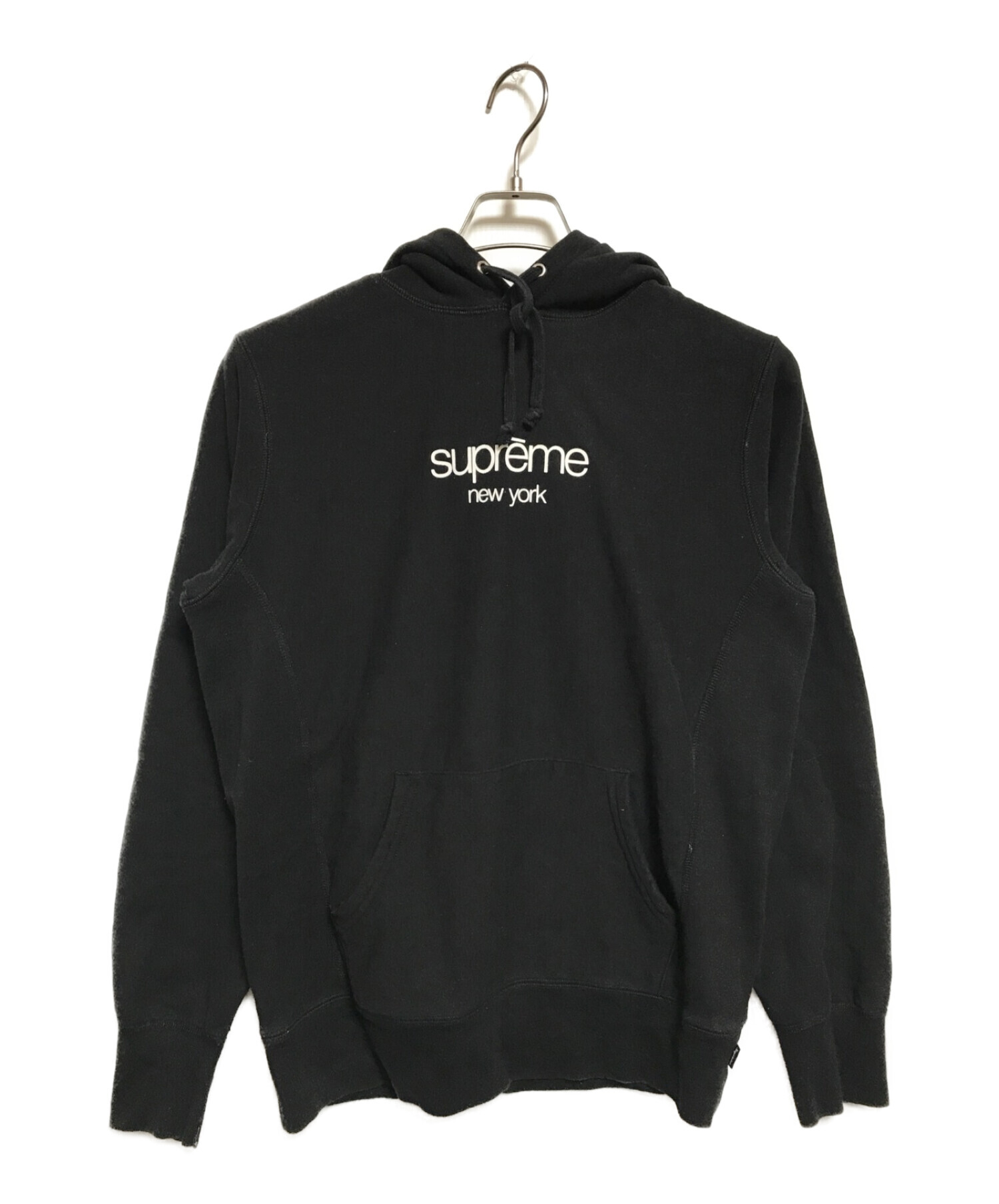 supreme classic logo hooded sweatshirt 黒
