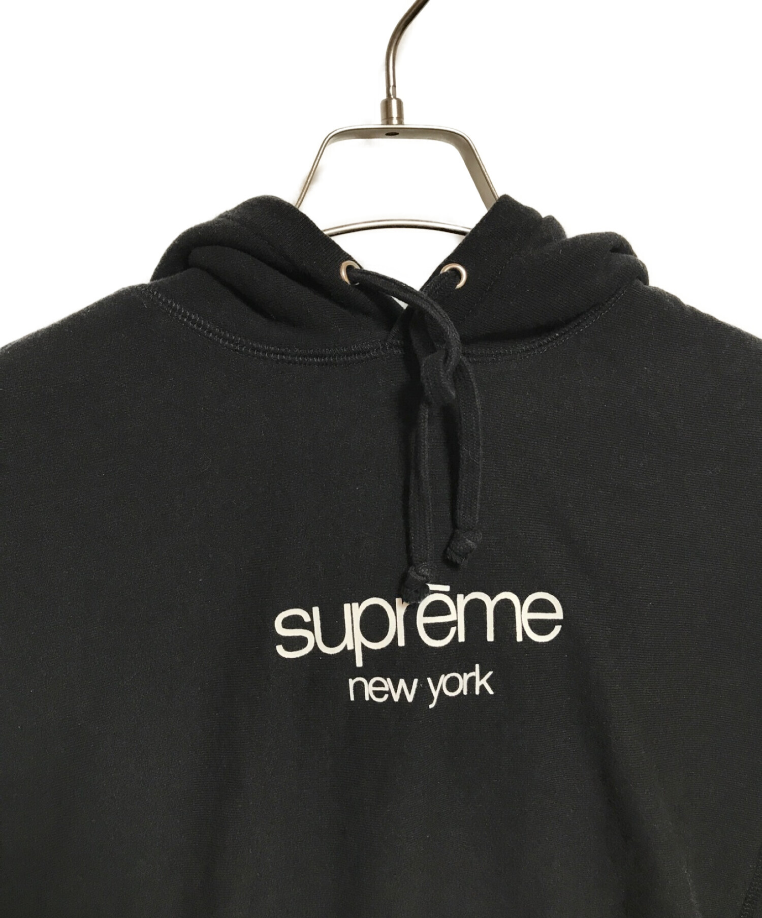 Supreme (シュプリーム) Classic Logo Hooded Sweatshirt ブラック サイズ:Ｓ