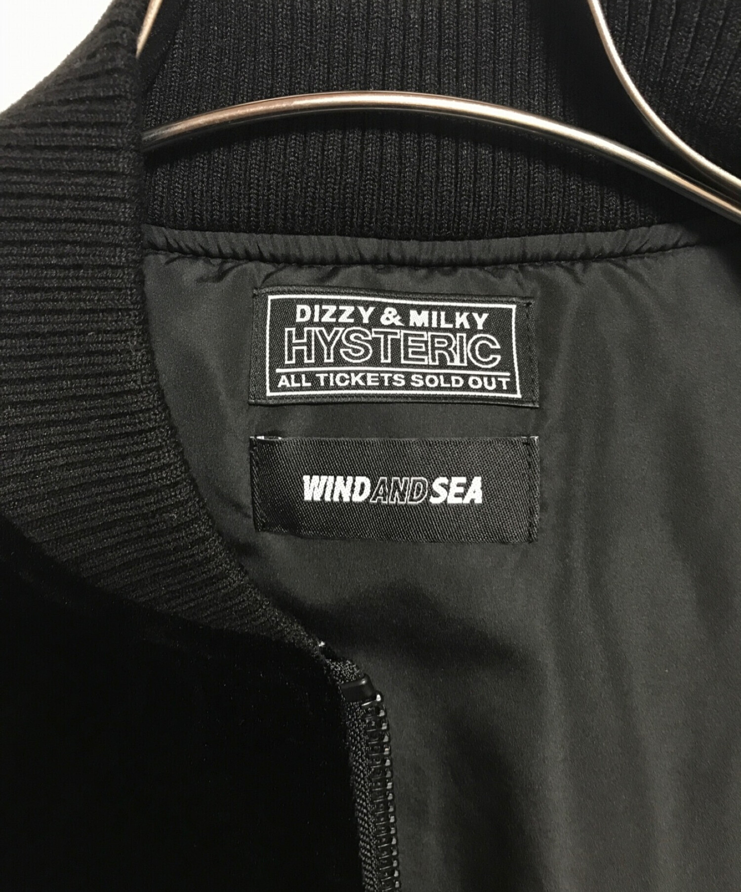WIND AND SEA (ウィンダンシー) ボンバージャケット ブラック サイズ:M