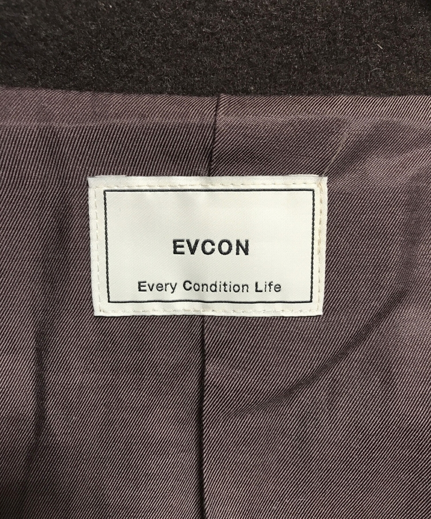 EVCON (エビコン) ステンカラーコート ブラウン サイズ:SIZE4