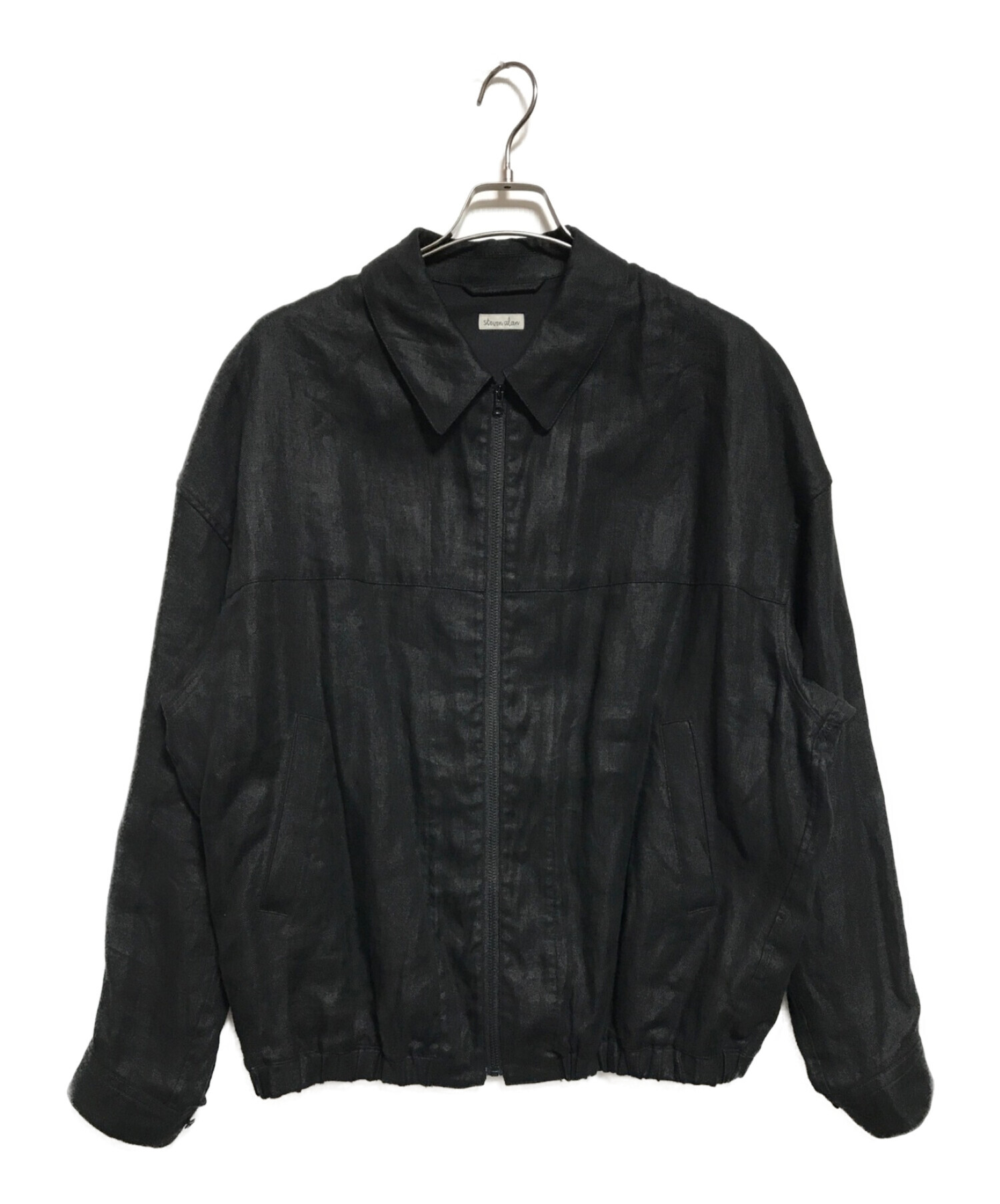 STEVEN ALAN (スティーブンアラン) LINEN ZIP BALON BLOUSON ブラック サイズ:L