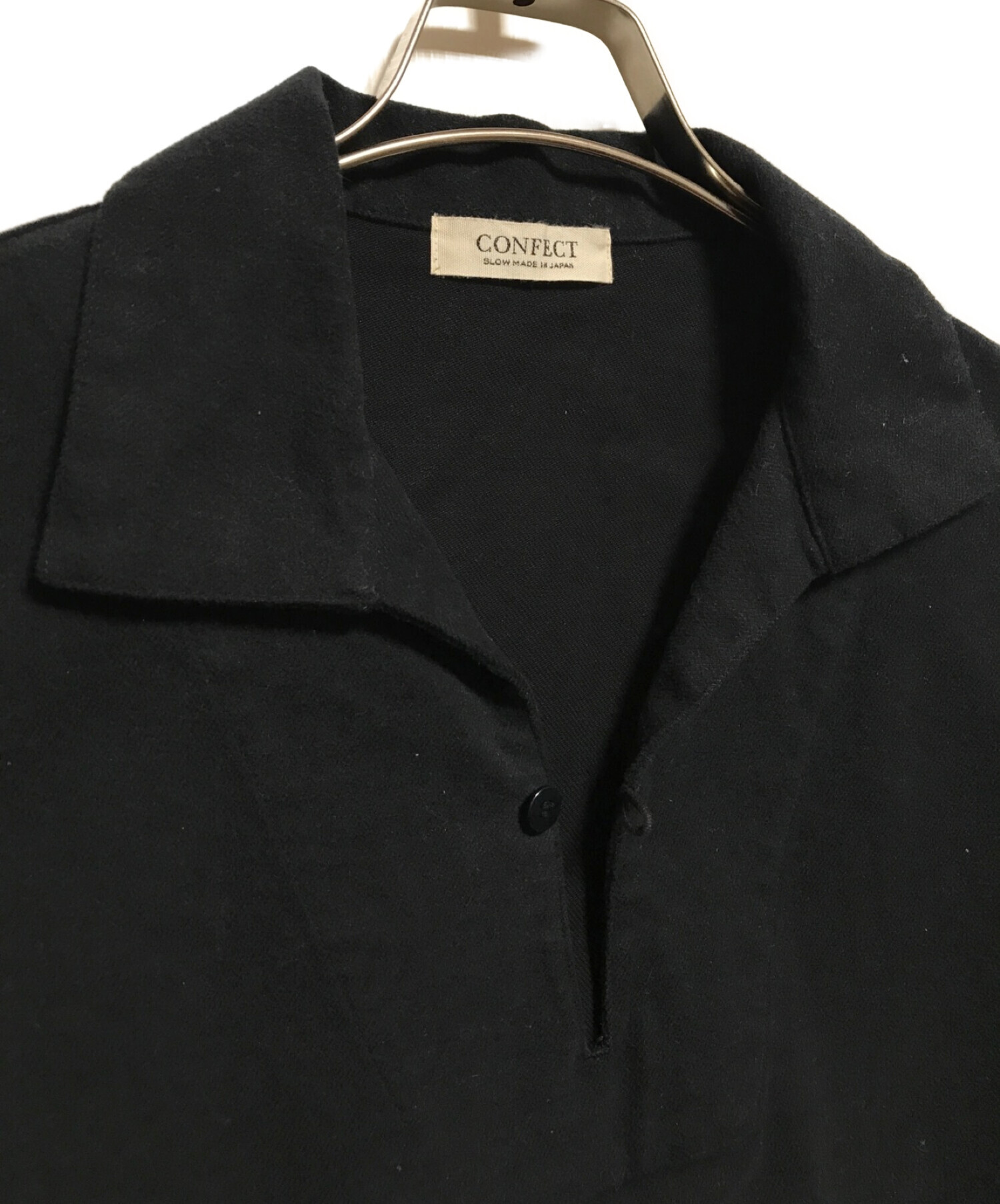 confect (コンフェクト) フランネルワークスモックシャツ ブラック サイズ:SIZE4