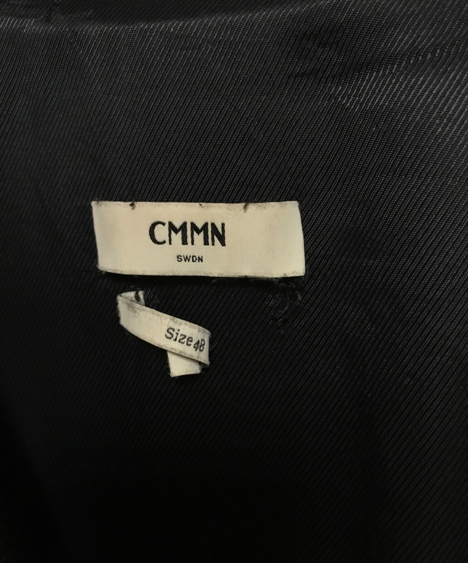 CMMN SWDN (コモンスウェーデン) クロップドダブルライダース ブラック サイズ:SIZE48