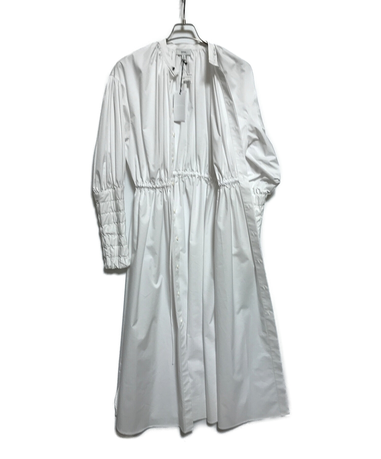 HYKE (ハイク) GATHERED BALLOON SLEEVE DRESS ホワイト サイズ:2
