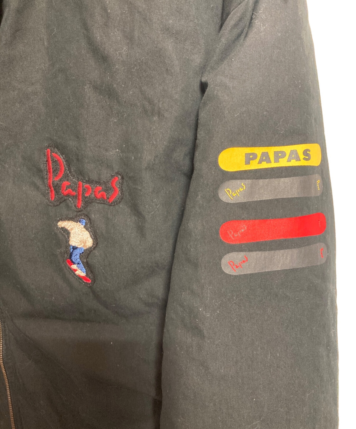 中古・古着通販】PAPAS (パパス) ダウンジャケット ブラック サイズ