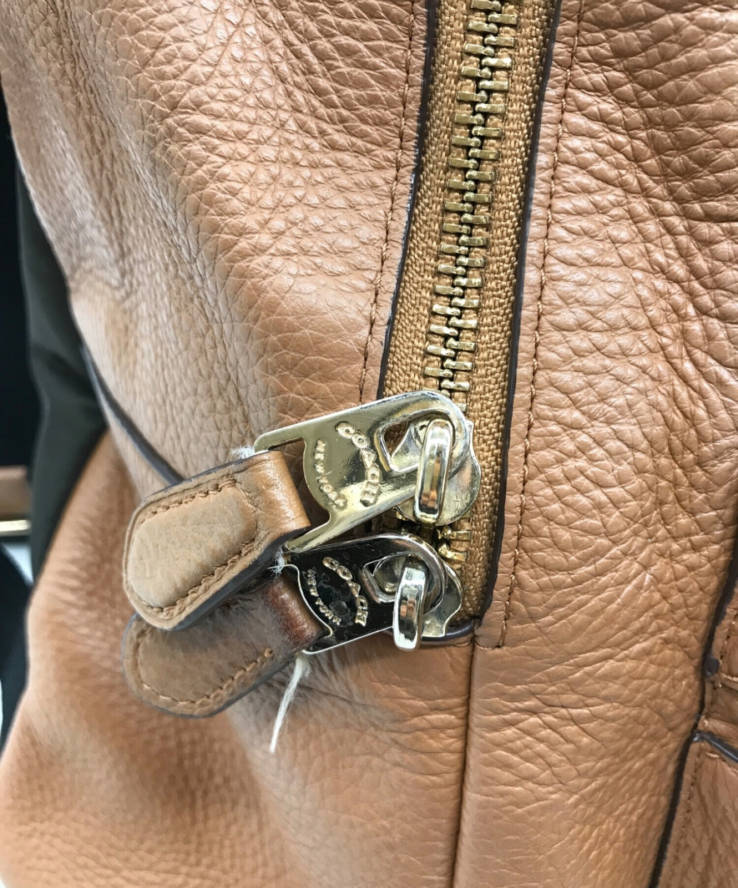 中古・古着通販】COACH (コーチ) レザーリュック ベージュ｜ブランド