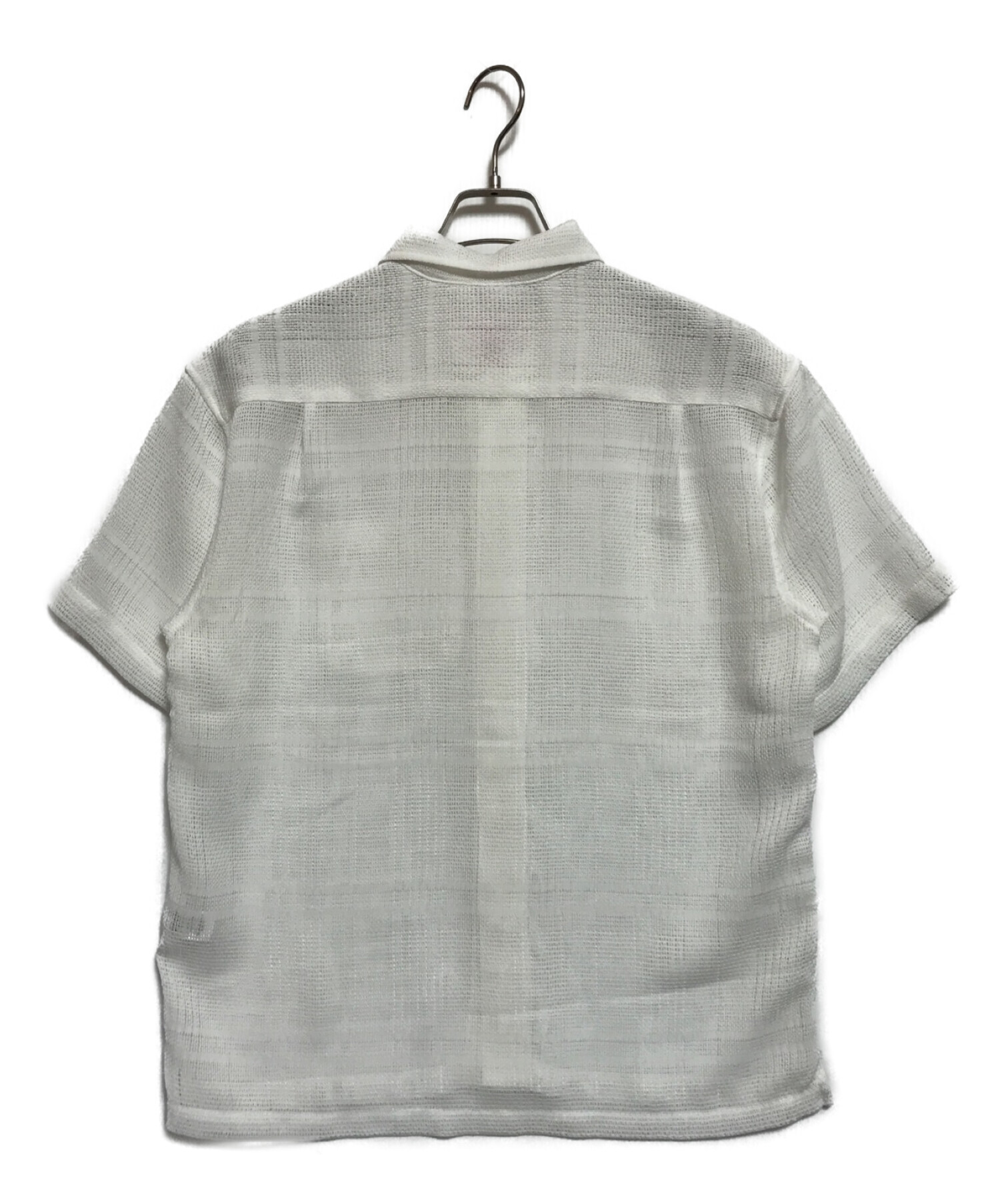 SUPREME (シュプリーム) Mesh Stripe S/S Shirt ホワイト サイズ:S