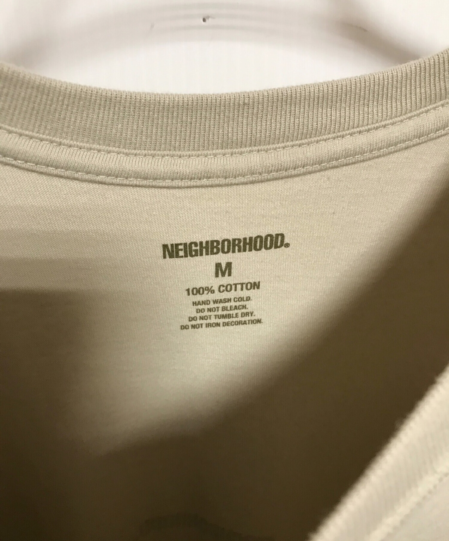 NEIGHBORHOOD (ネイバーフッド) プリントTシャツ ベージュ サイズ:M