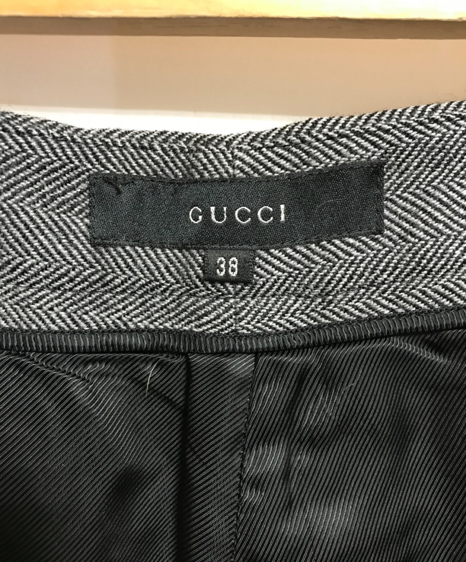 中古・古着通販】GUCCI (グッチ) ウールパンツ グレー サイズ:SIZE38