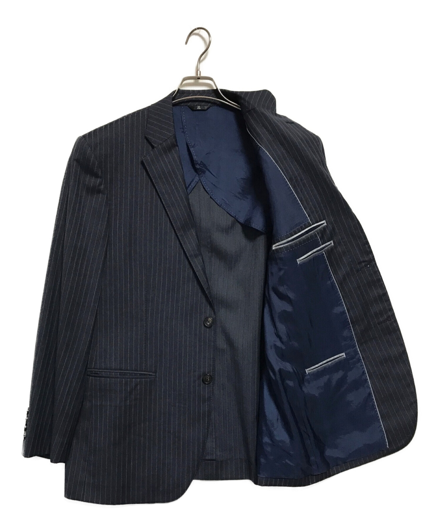 LANVIN COLLECTION (ランバンコレクション) ストライプ2Bセットアップスーツ ネイビー サイズ:SIZE　R52