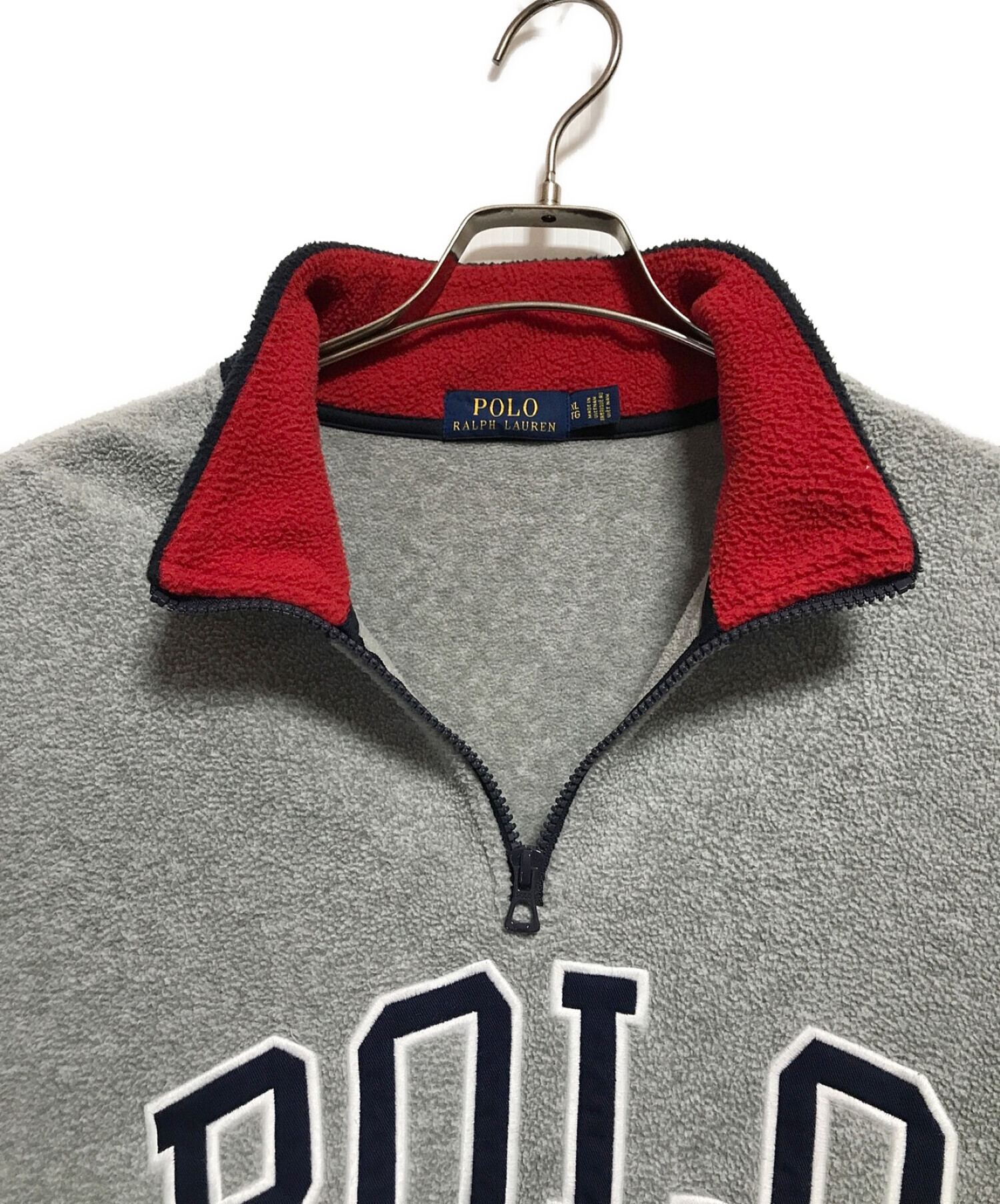 POLO RALPH LAUREN (ポロ・ラルフローレン) ボアハーフジップスウェット グレー サイズ:XL(下記参照)