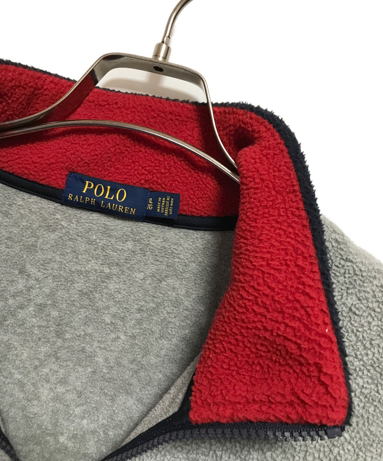 POLO RALPH LAUREN (ポロ・ラルフローレン) ボアハーフジップスウェット グレー サイズ:XL(下記参照)