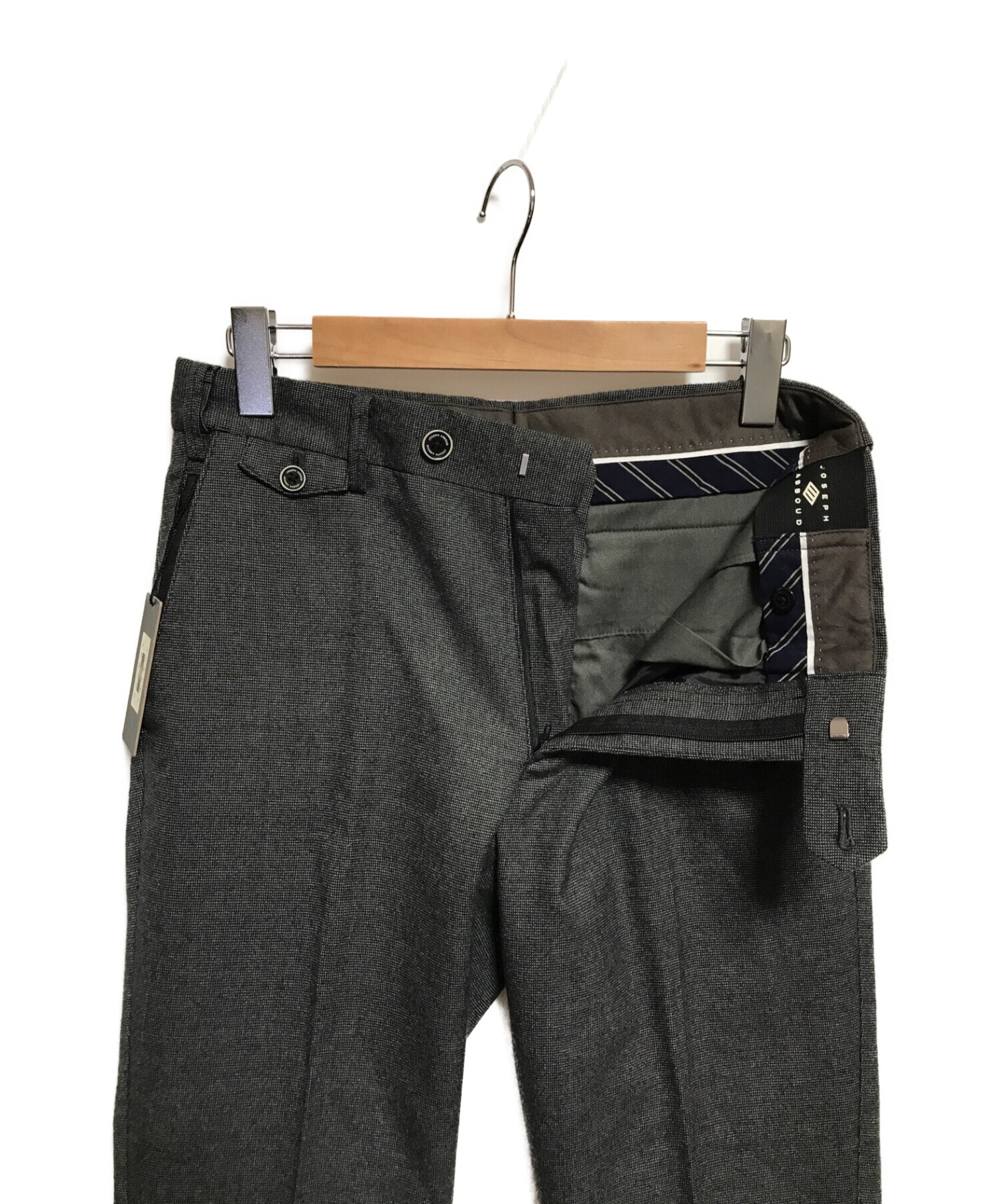 JOSEPH ABBOUD (ジョセフアブード) ソフトウォーマーバスケットチェックパンツ グレー サイズ:SIZE31 未使用品