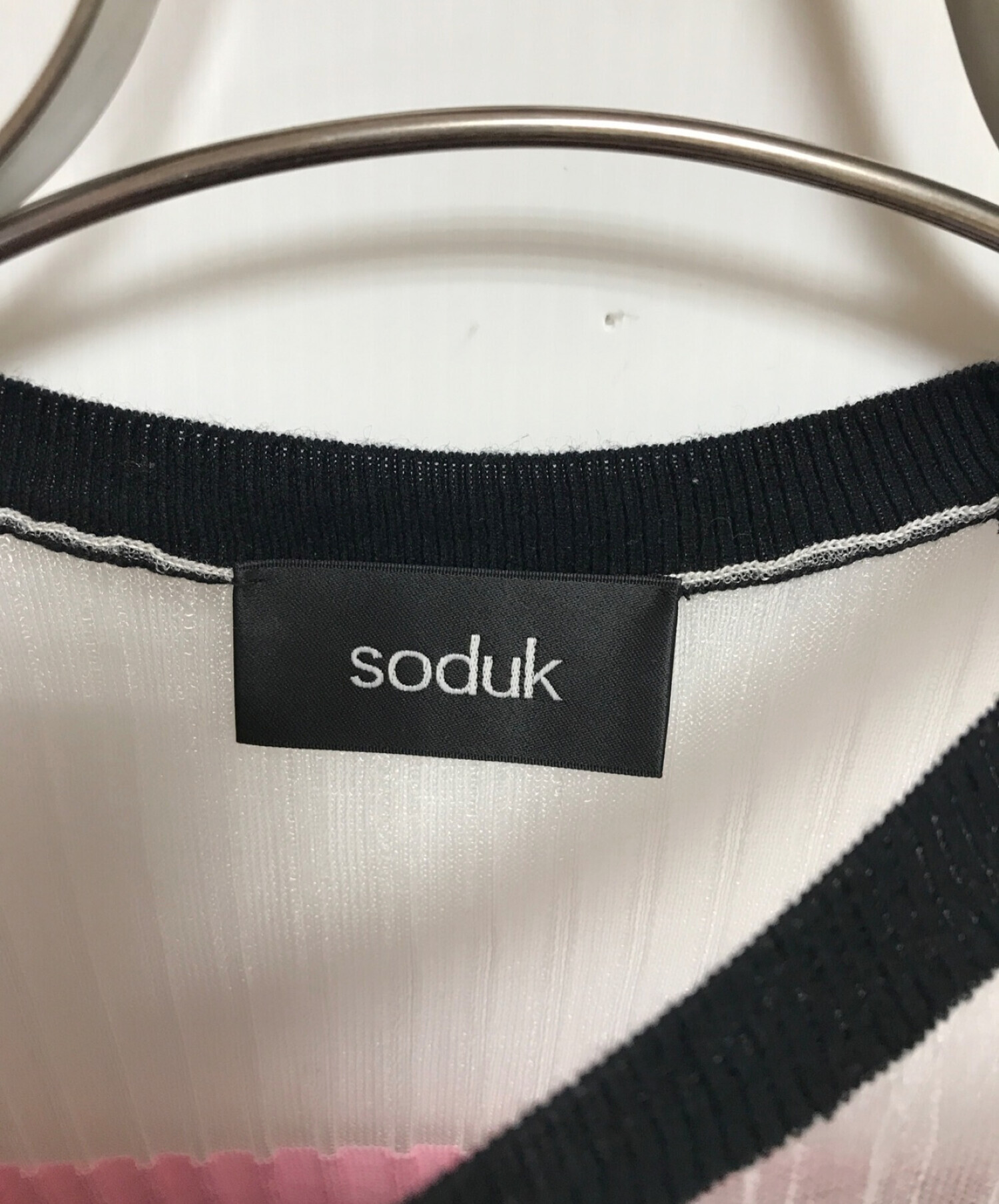 中古・古着通販】soduk (スドーク) breeze knit top マルチカラー