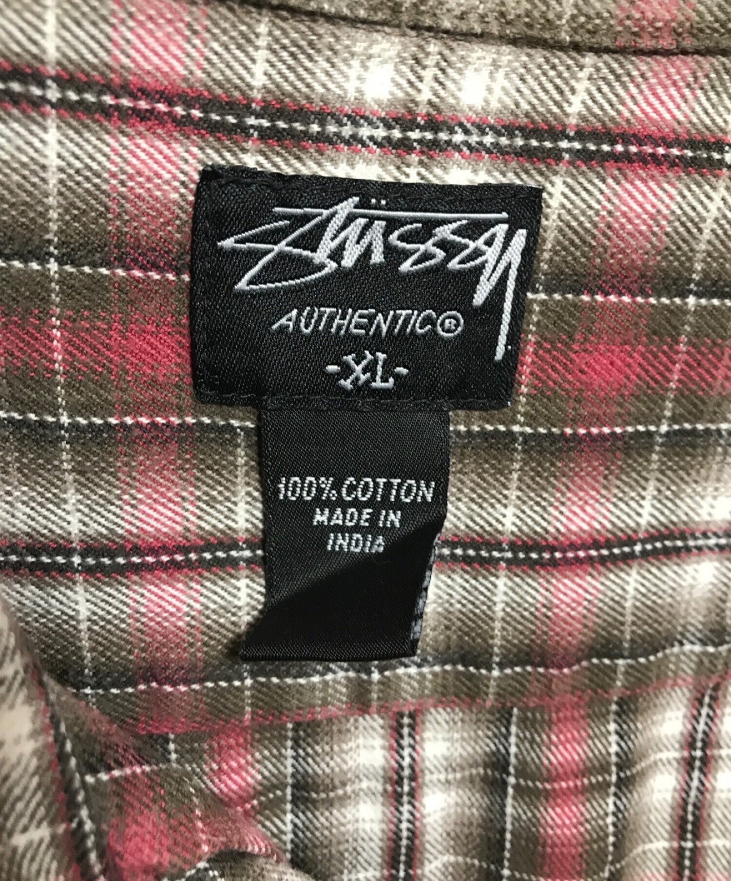 中古・古着通販】stussy (ステューシー) チェックシャツ ブラウン