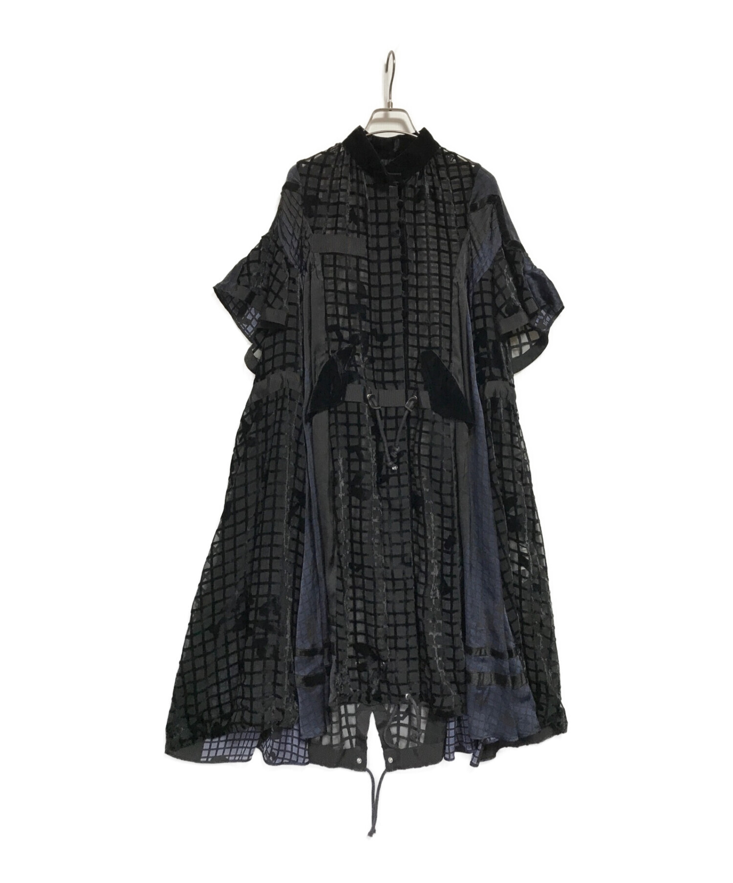 sacai (サカイ) Heart Camo Velvet Dress ブラック サイズ:SIZE1