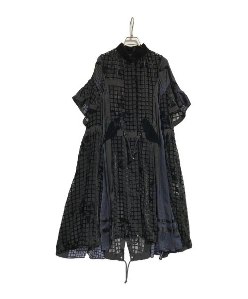 Sacai(サカイ) black with velvet dress レディース-