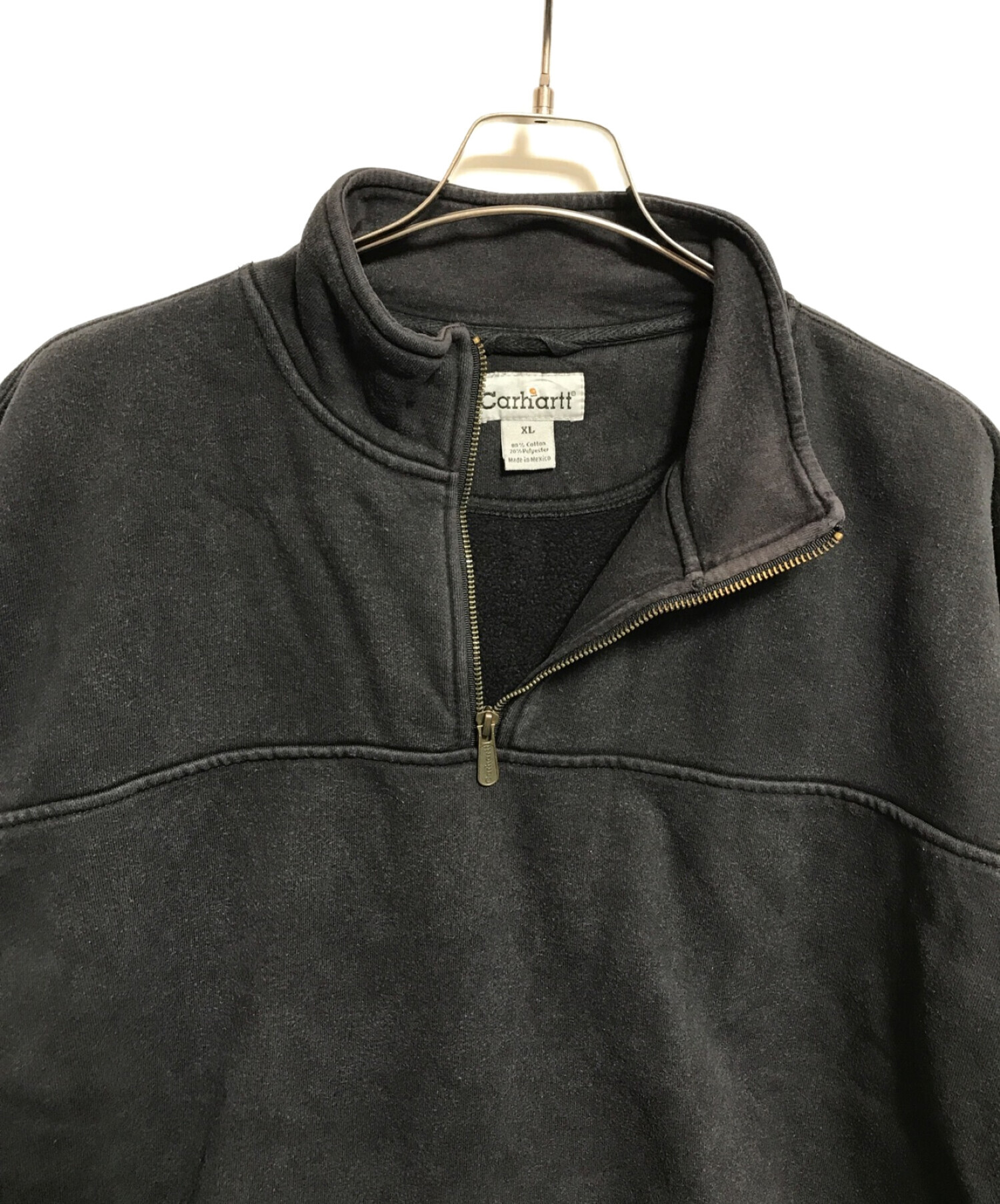 CarHartt (カーハート) ハーフジップスウェット ブラック サイズ:XL