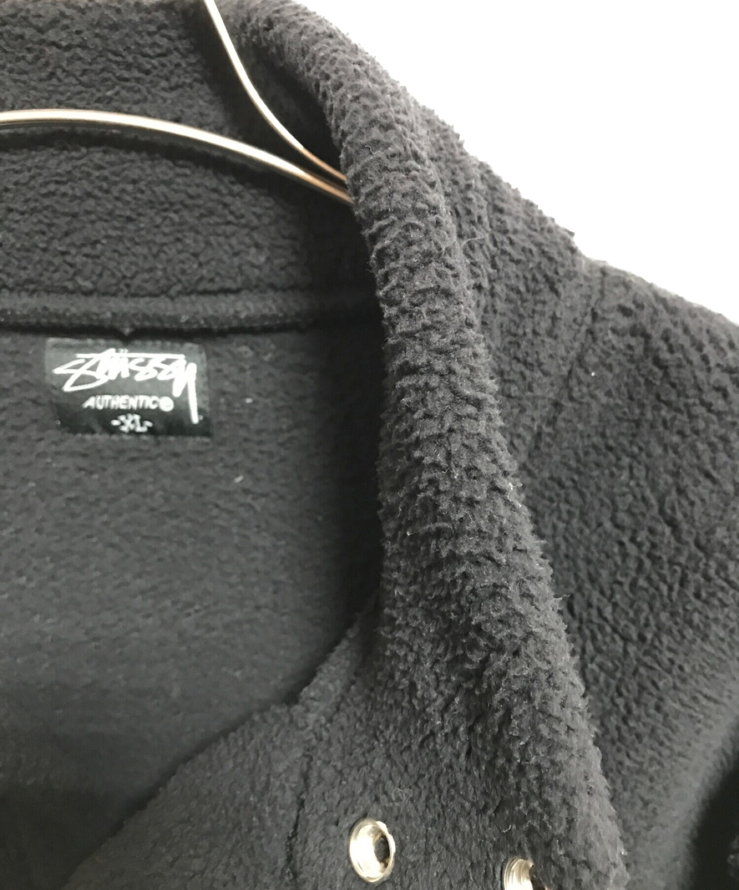 中古・古着通販】stussy (ステューシー) フリースジャケット ブラック