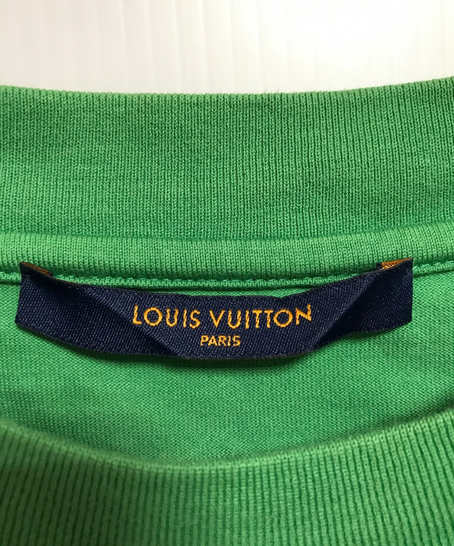 LOUIS VUITTON (ルイ ヴィトン) デボス エンボス インサイドアウトTシャツ グリーン サイズ:SIZE XXL