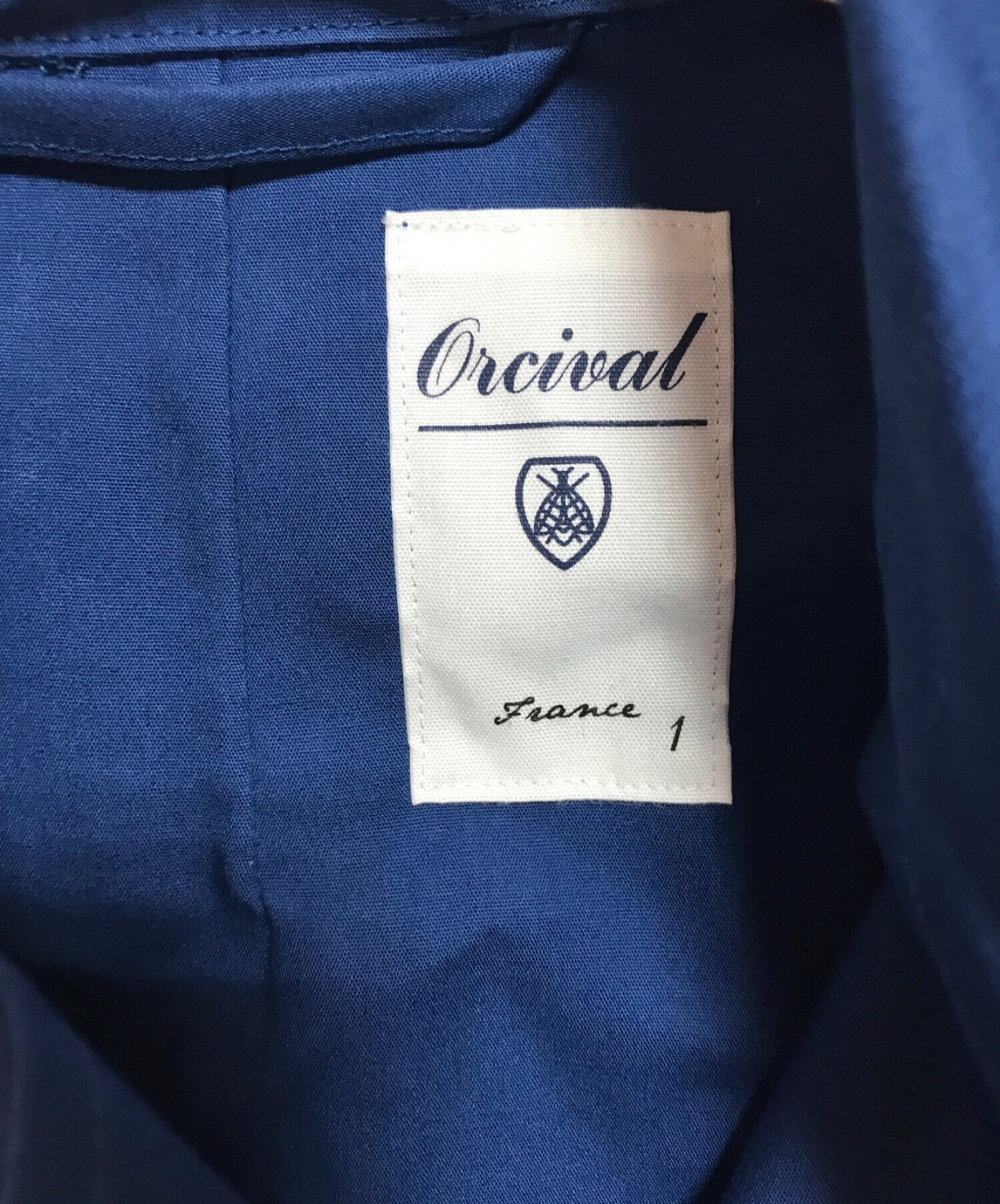 中古・古着通販】ORCIVAL (オーシバル) ステンカラーコート ブルー