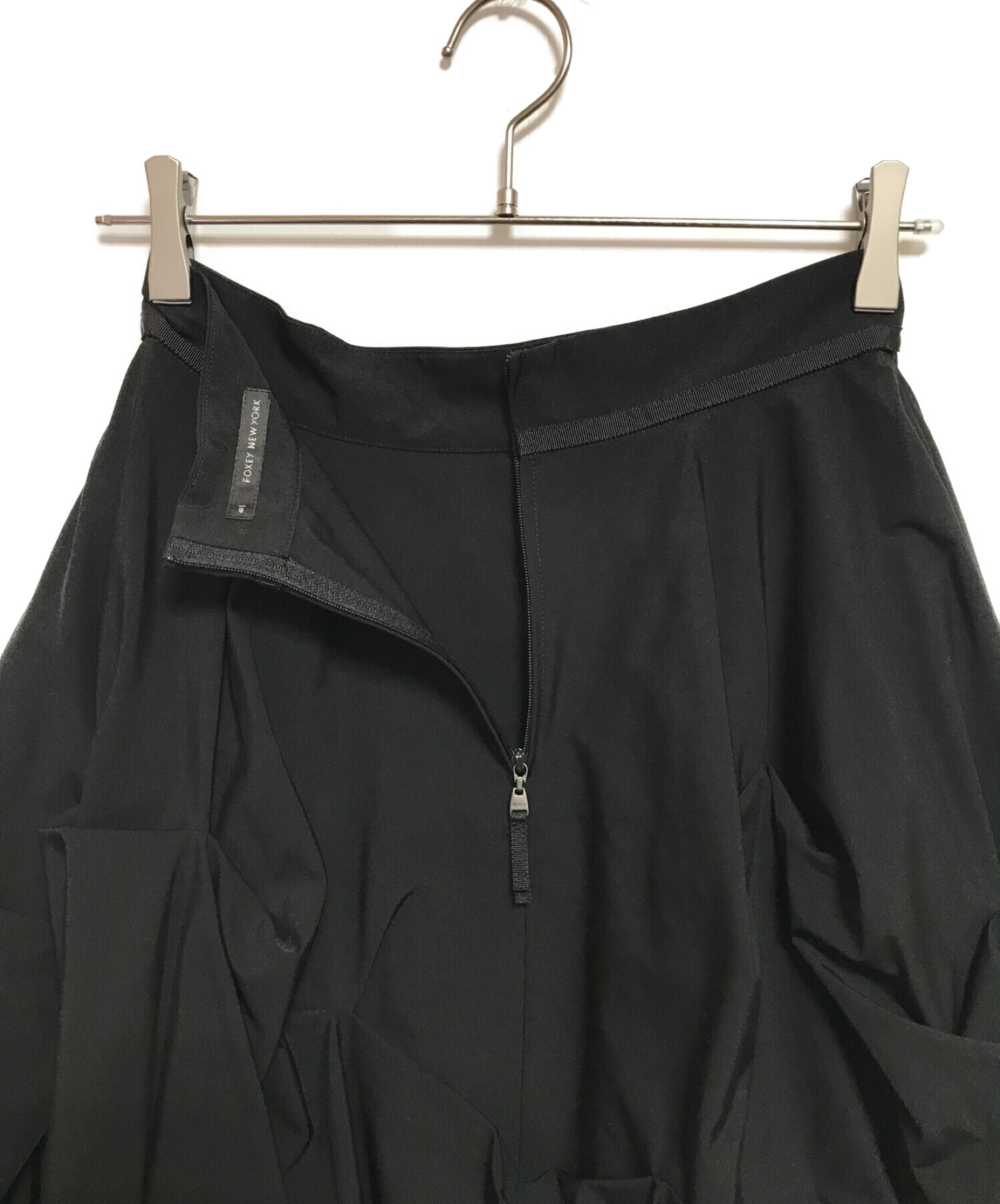 FOXEY NEWYORK (フォクシーニューヨーク) デザインスカート ブラック サイズ:SIZE40