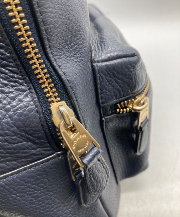 中古・古着通販】COACH (コーチ) レザーリュック ネイビー｜ブランド 