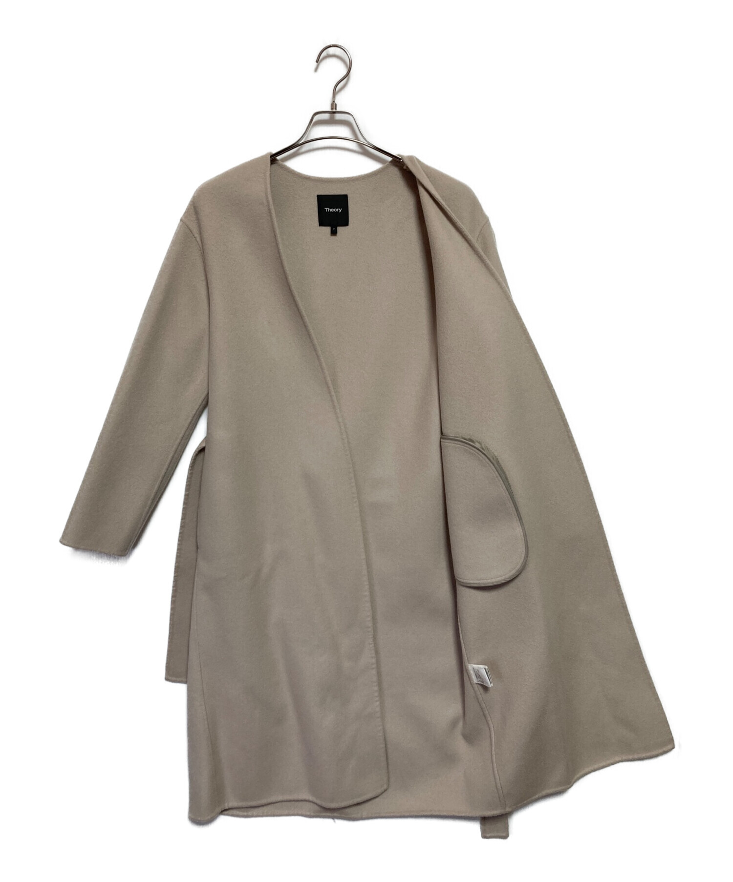 Theory LUXE NEW DIVIDE COLLARLESS COAT裾回り1256袖丈544