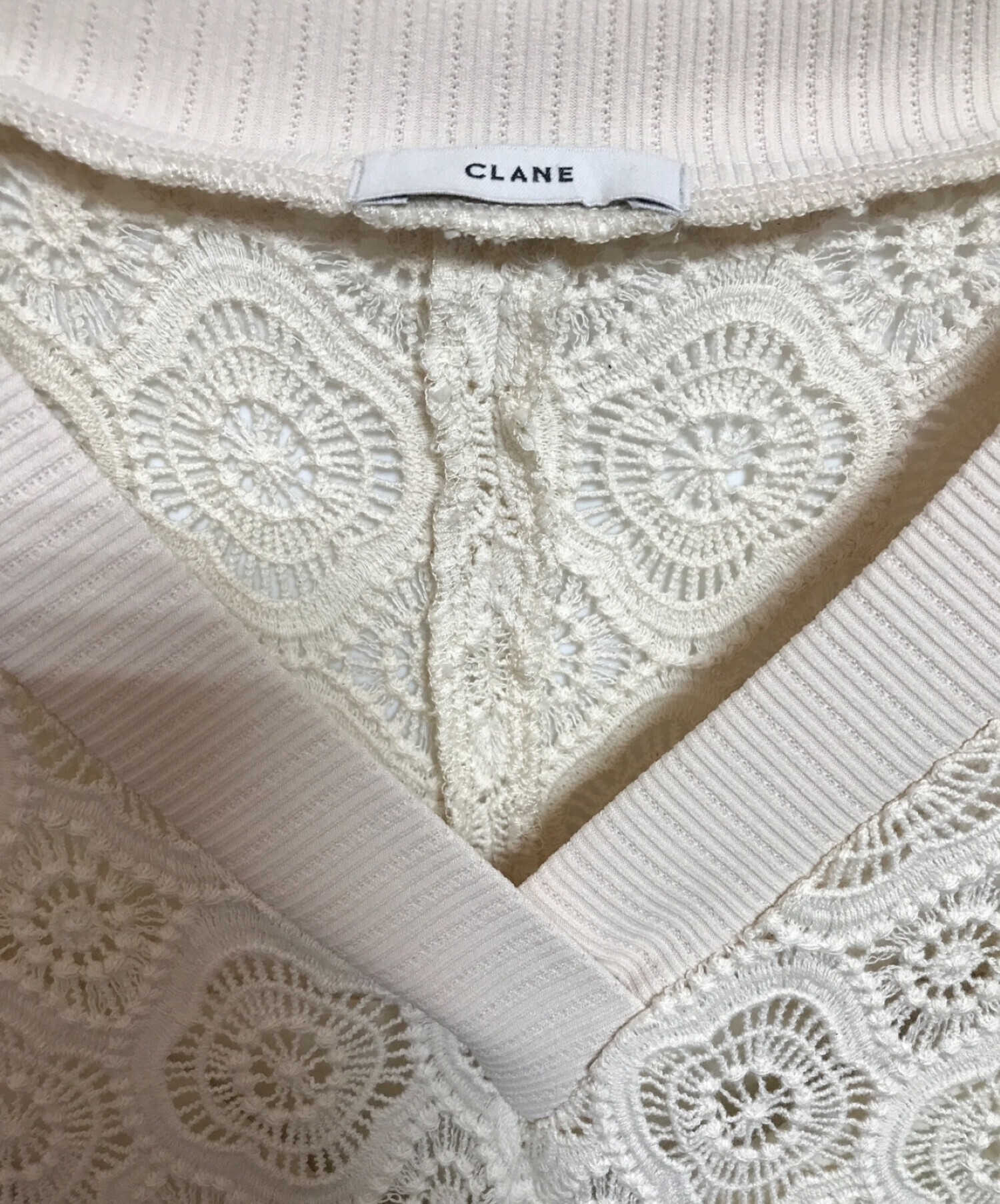 CLANE (クラネ) ヴィンテージレースルーズワンピース ベージュ サイズ:SIZE2