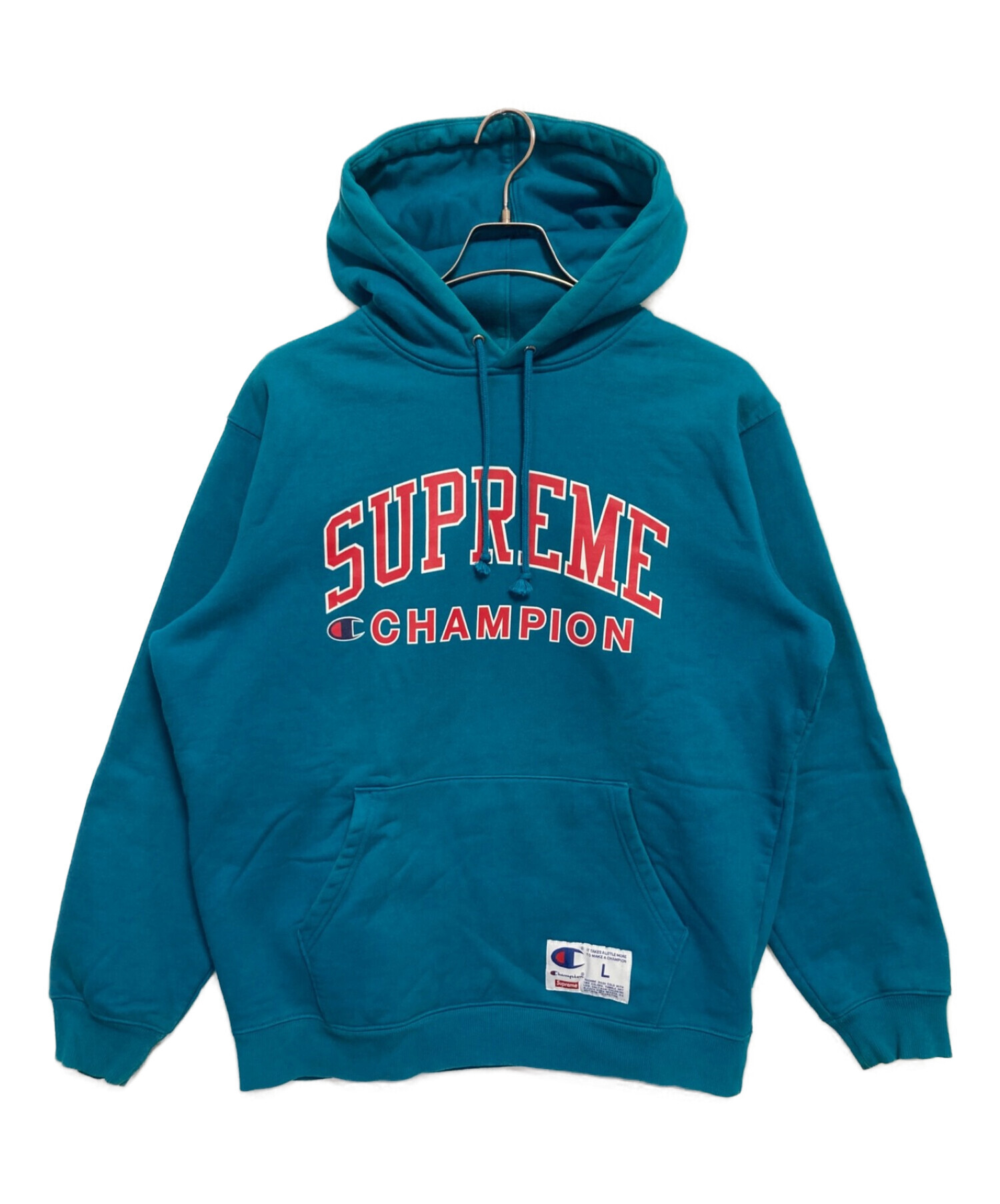Supreme (シュプリーム) Champion (チャンピオン) コラボフーディー ブルー サイズ:L