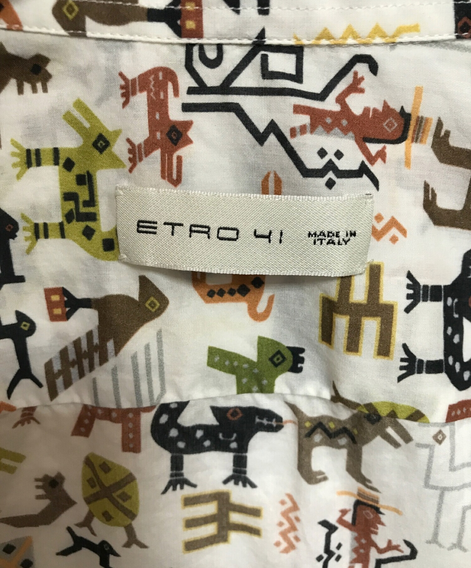 中古・古着通販】ETRO (エトロ) 総柄シャツ ホワイト サイズ:SIZE41｜ブランド・古着通販 トレファク公式【TREFAC  FASHION】スマホサイト