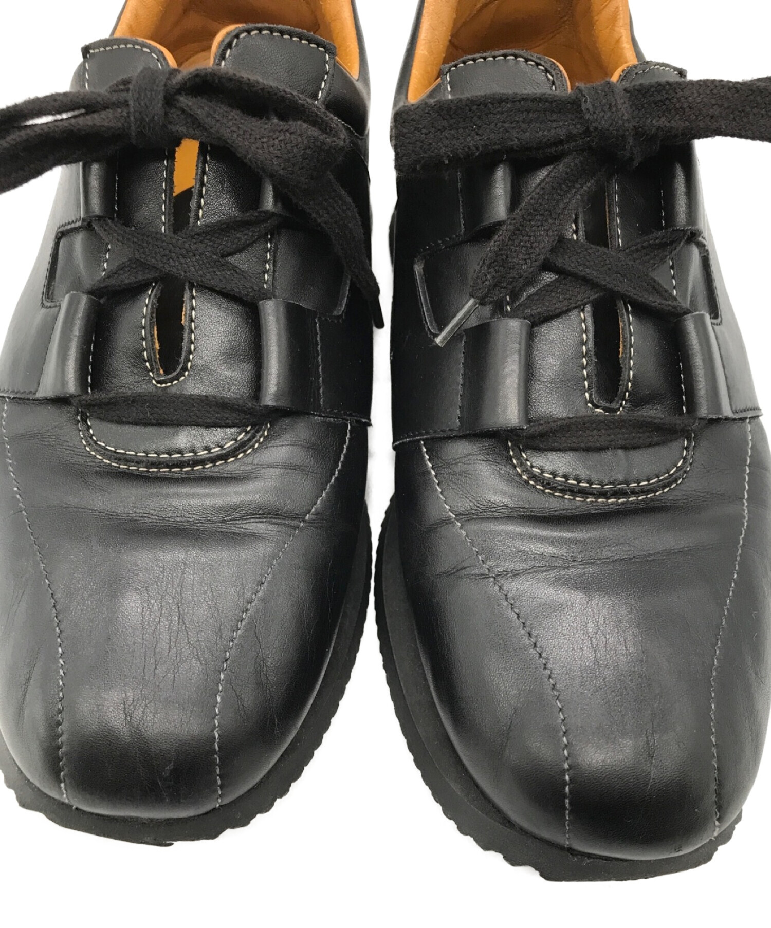 中古・古着通販】HERMES (エルメス) Hロゴレースアップレザースニーカー ブラック サイズ:SIZE 41｜ブランド・古着通販  トレファク公式【TREFAC FASHION】スマホサイト