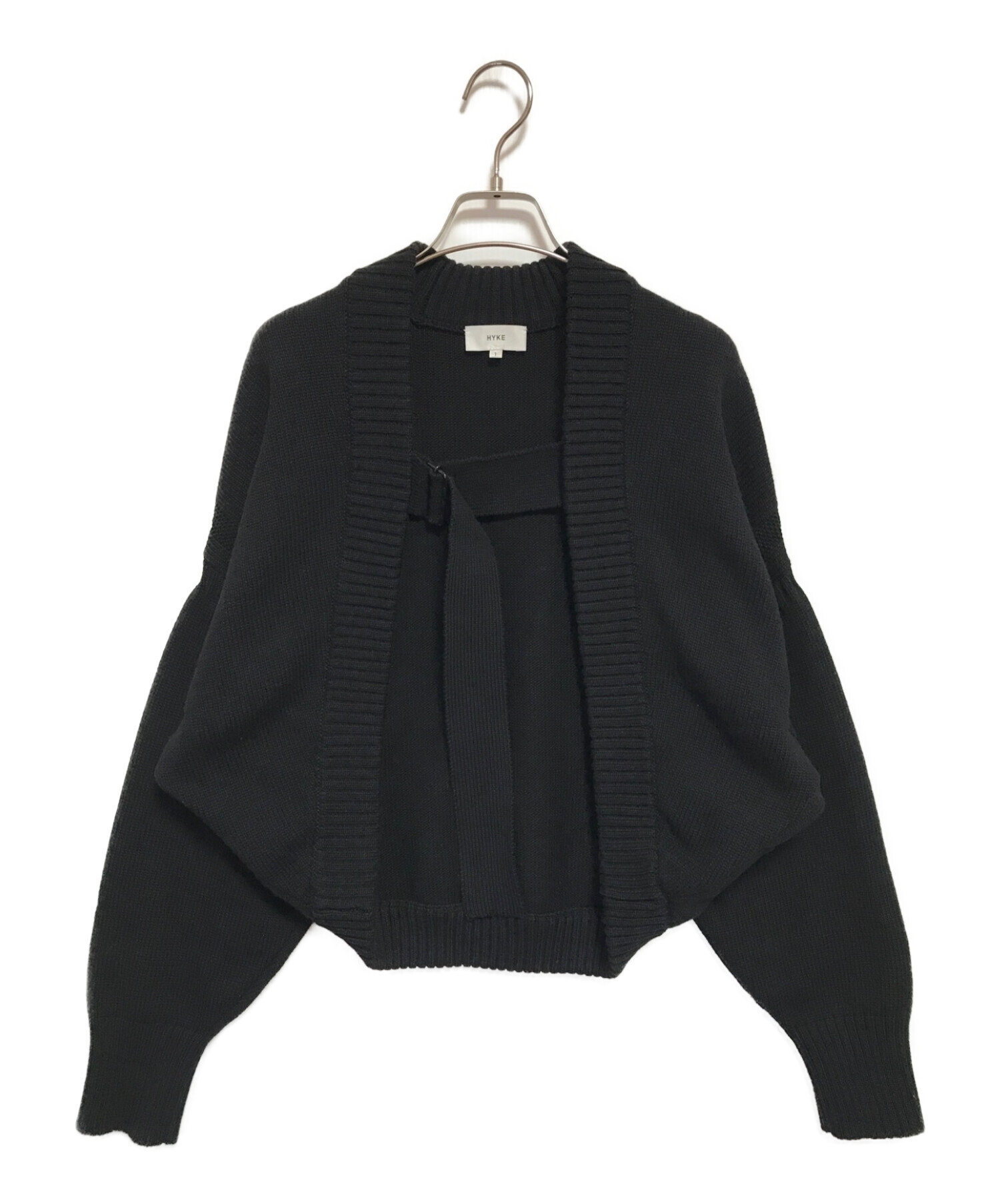 HYKE  gansey sweater bolero 黒　サイズ1