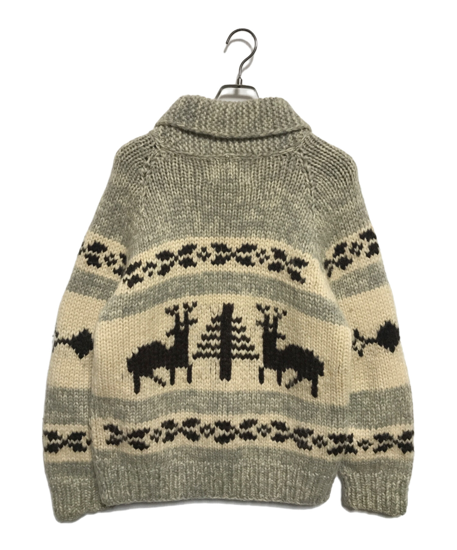 中古・古着通販】CANADIAN SWEATER (カナディアンセーター) カウチンジップカーディガン アイボリー サイズ:不明｜ブランド・古着通販  トレファク公式【TREFAC FASHION】スマホサイト