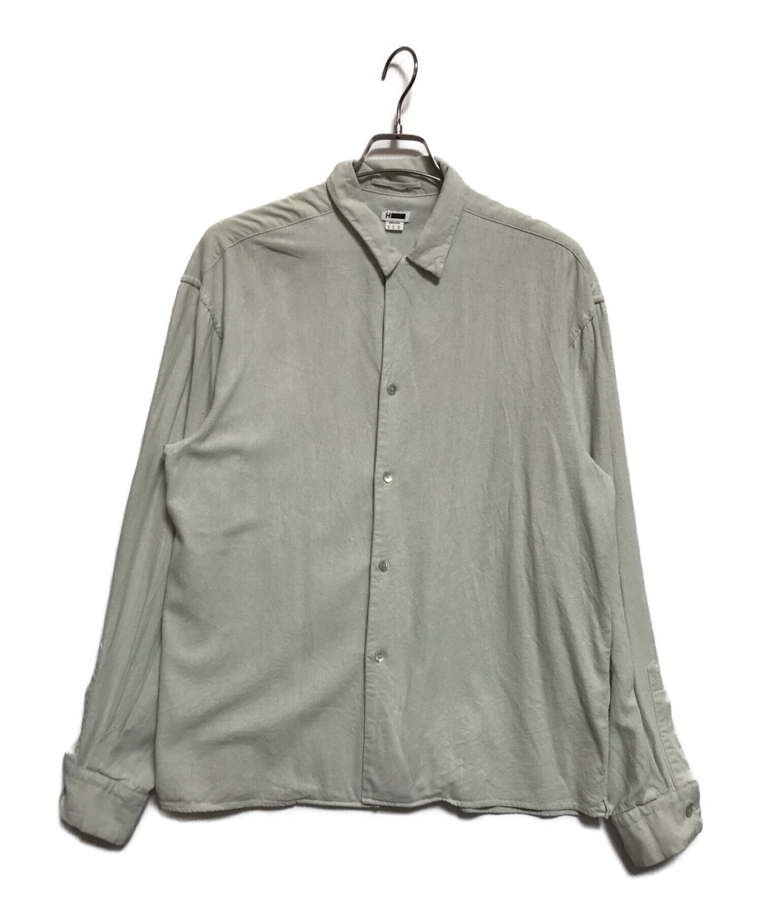 中古・古着通販】H BEAUTY&YOUTH (エイチ ビューティアンドユース) OPEN COLLAR SHIRT グリーン  サイズ:36｜ブランド・古着通販 トレファク公式【TREFAC FASHION】スマホサイト