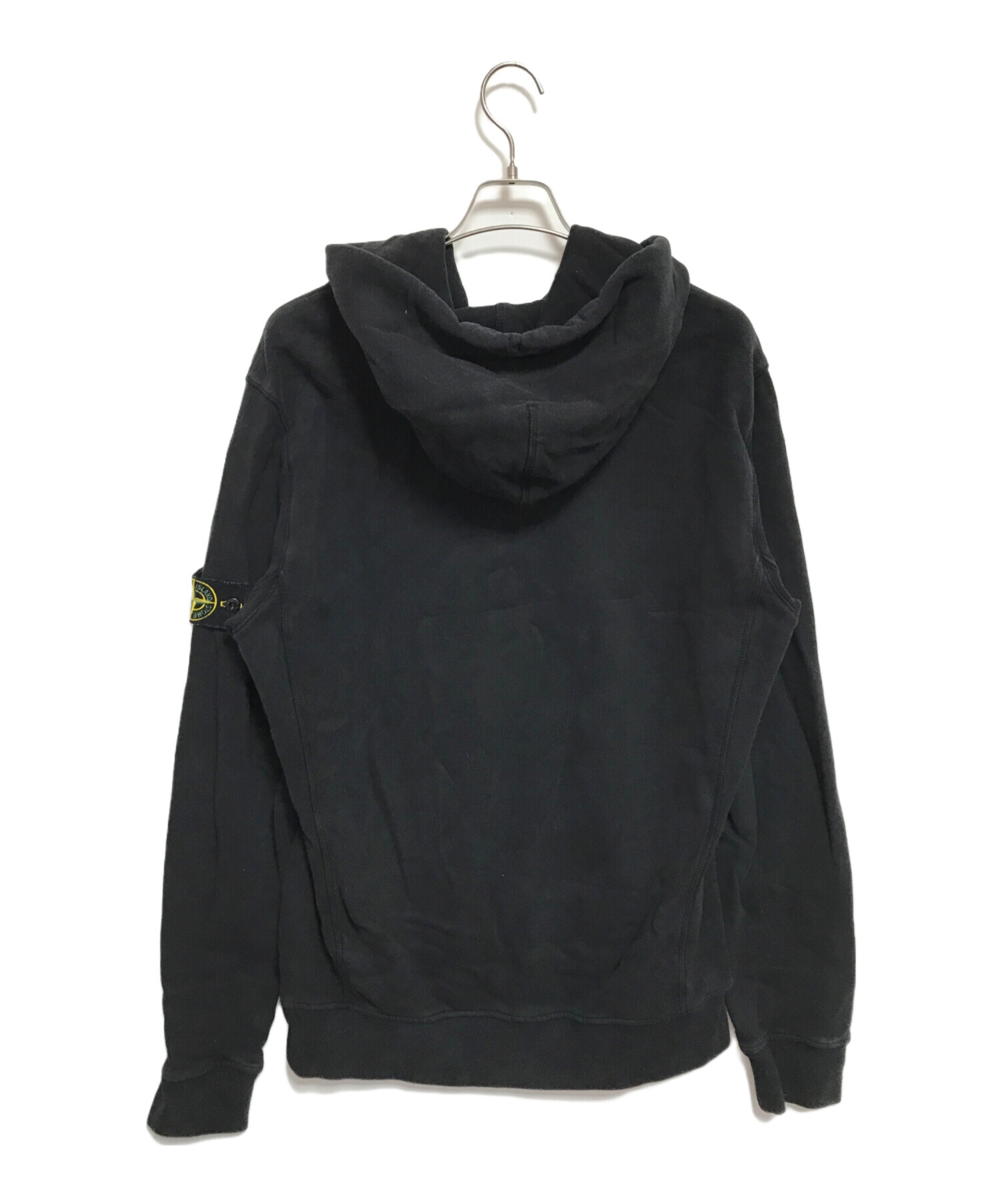 中古・古着通販】STONE ISLAND (ストーンアイランド) コットンスウェットプルオーバーパーカー ブラック  サイズ:下記参照｜ブランド・古着通販 トレファク公式【TREFAC FASHION】スマホサイト