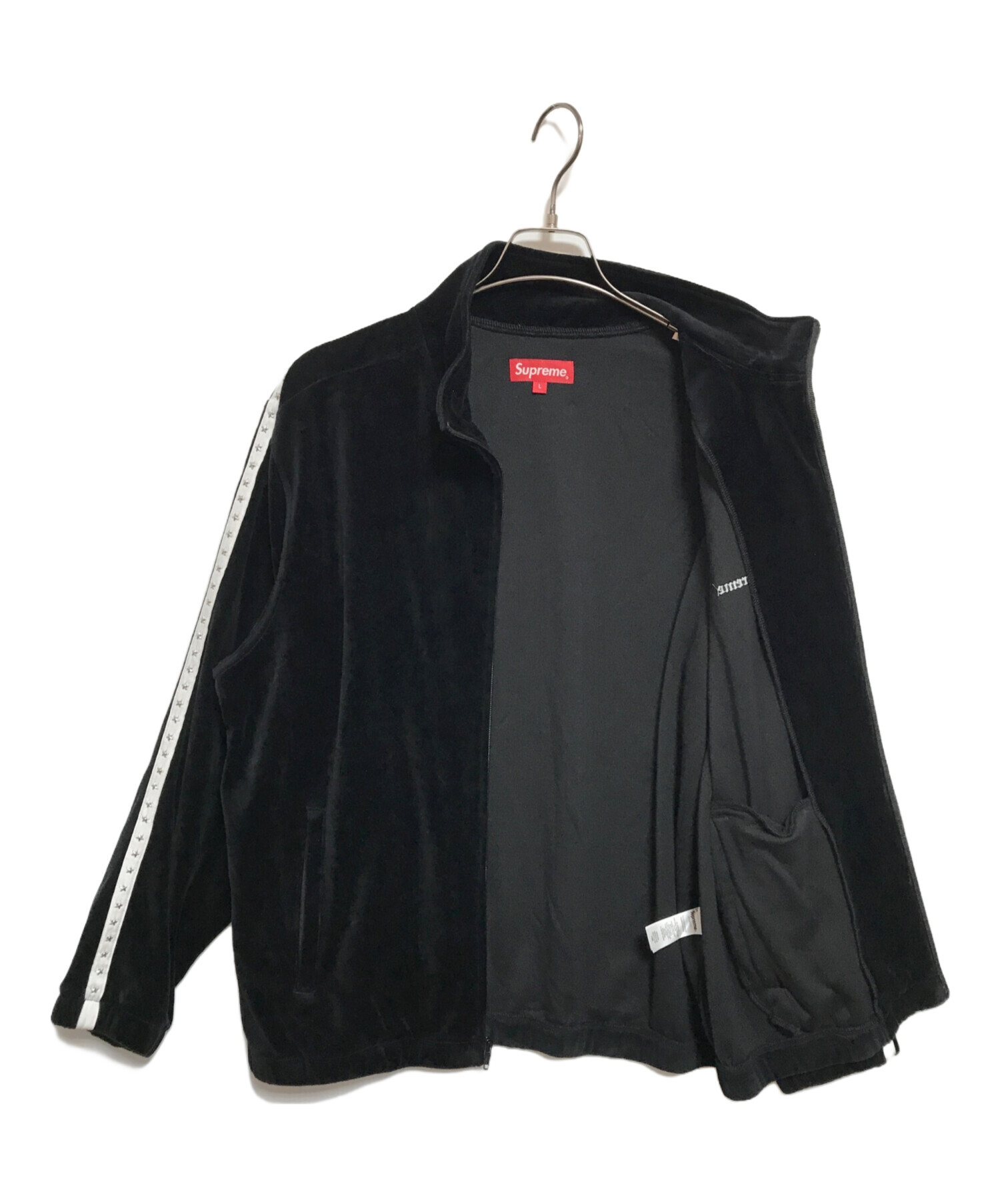 SUPREME (シュプリーム) Studded Velour Track Jacket ブラック サイズ:L