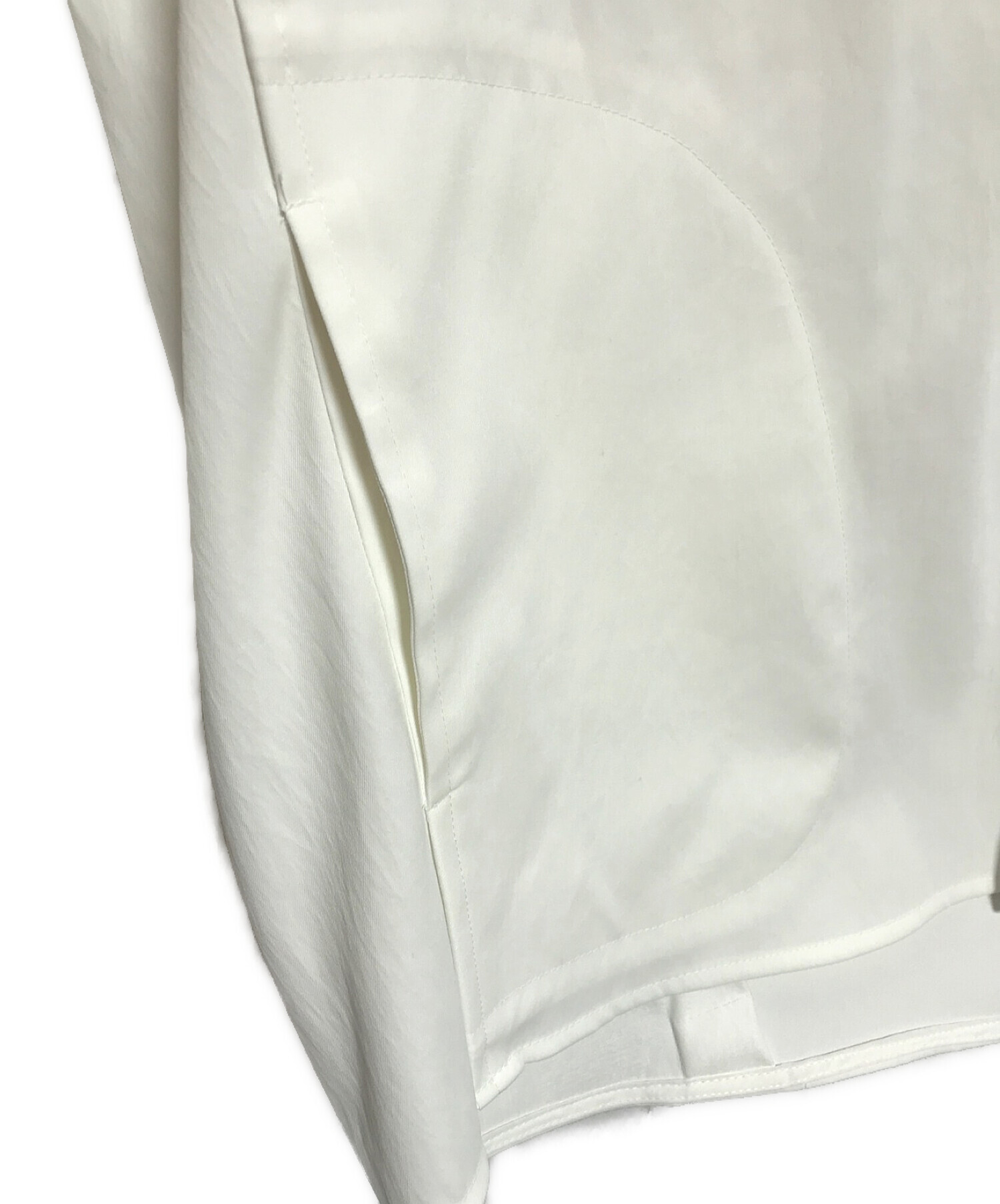 YORI (ヨリ) ノーカラーコクーンジャケット ホワイト サイズ:38 未使用品