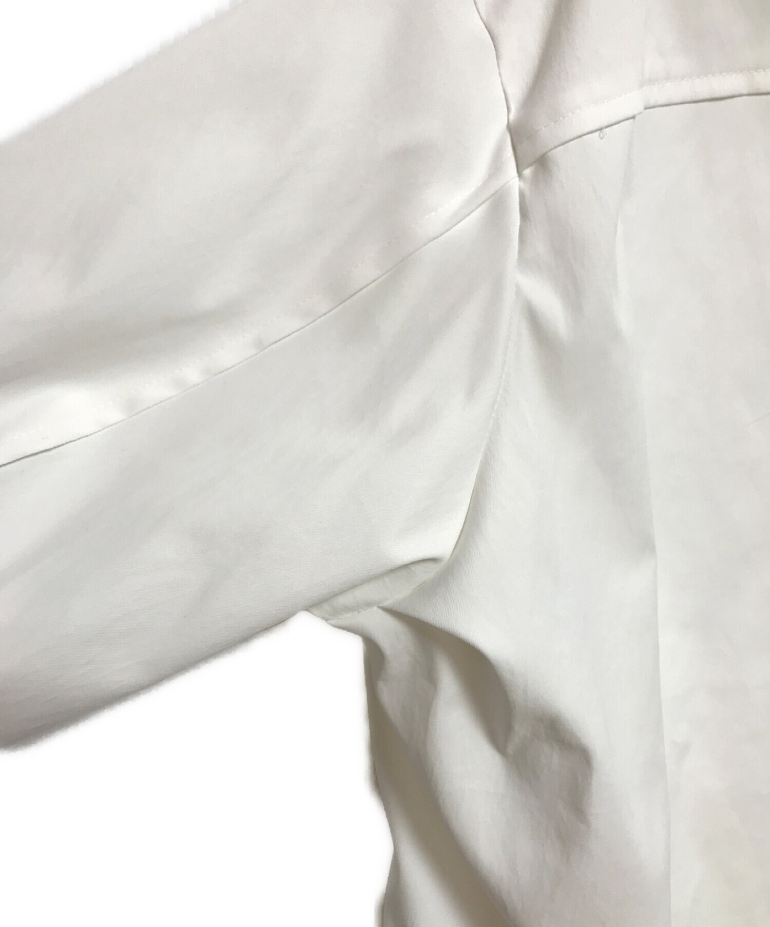 YORI (ヨリ) ノーカラーコクーンジャケット ホワイト サイズ:38 未使用品