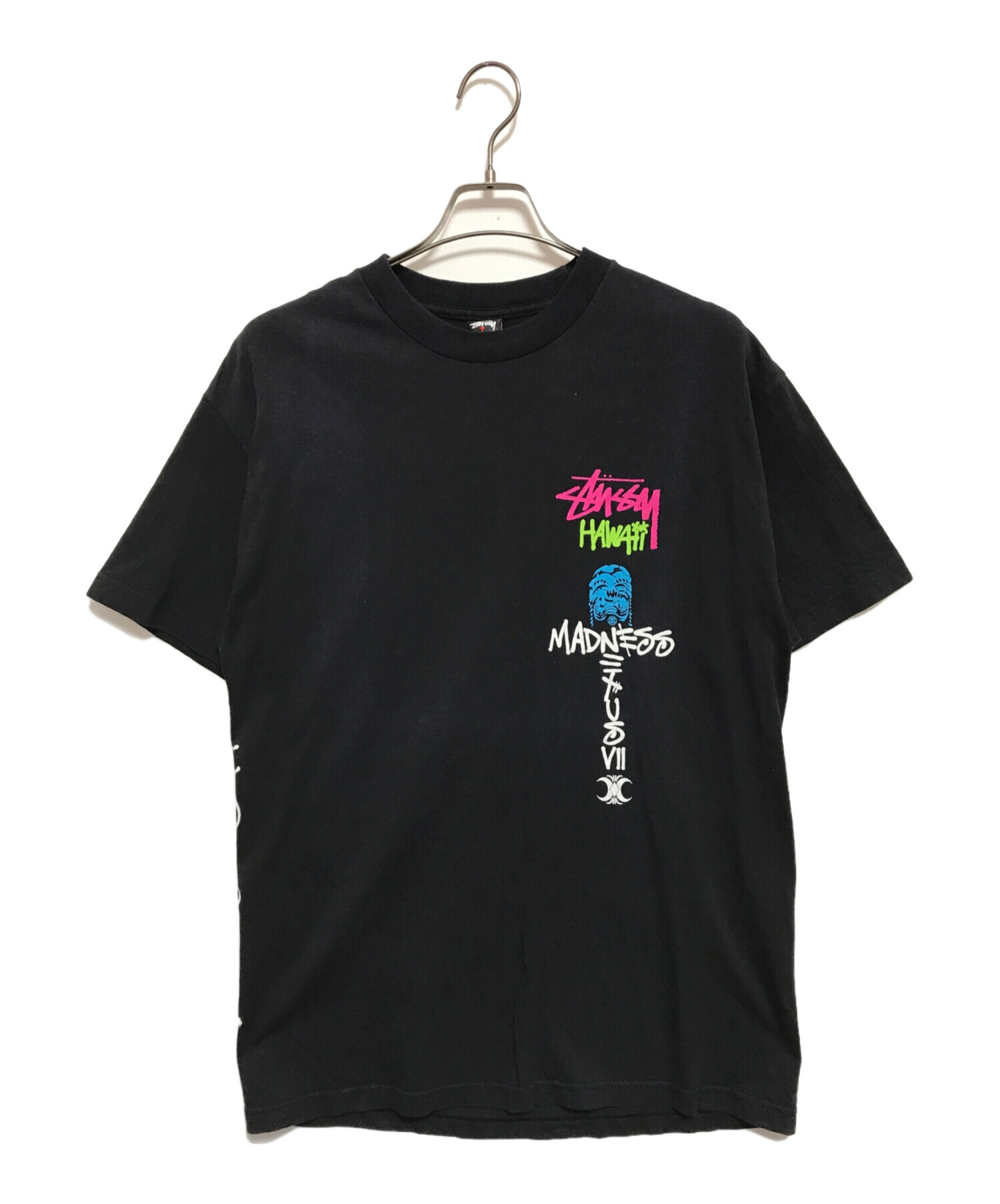 stussy (ステューシー) NEXUSVII (ネクサスセブン) madness (マッドネス) プリントTシャツ ブラック サイズ:L