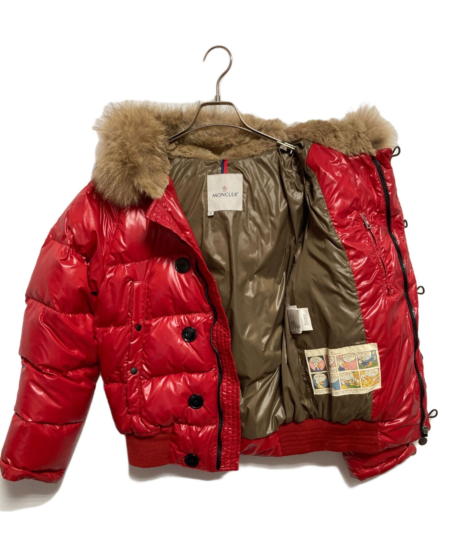 MONCLER (モンクレール) BULGARIEダウンジャケット レッド サイズ:SIZE 0