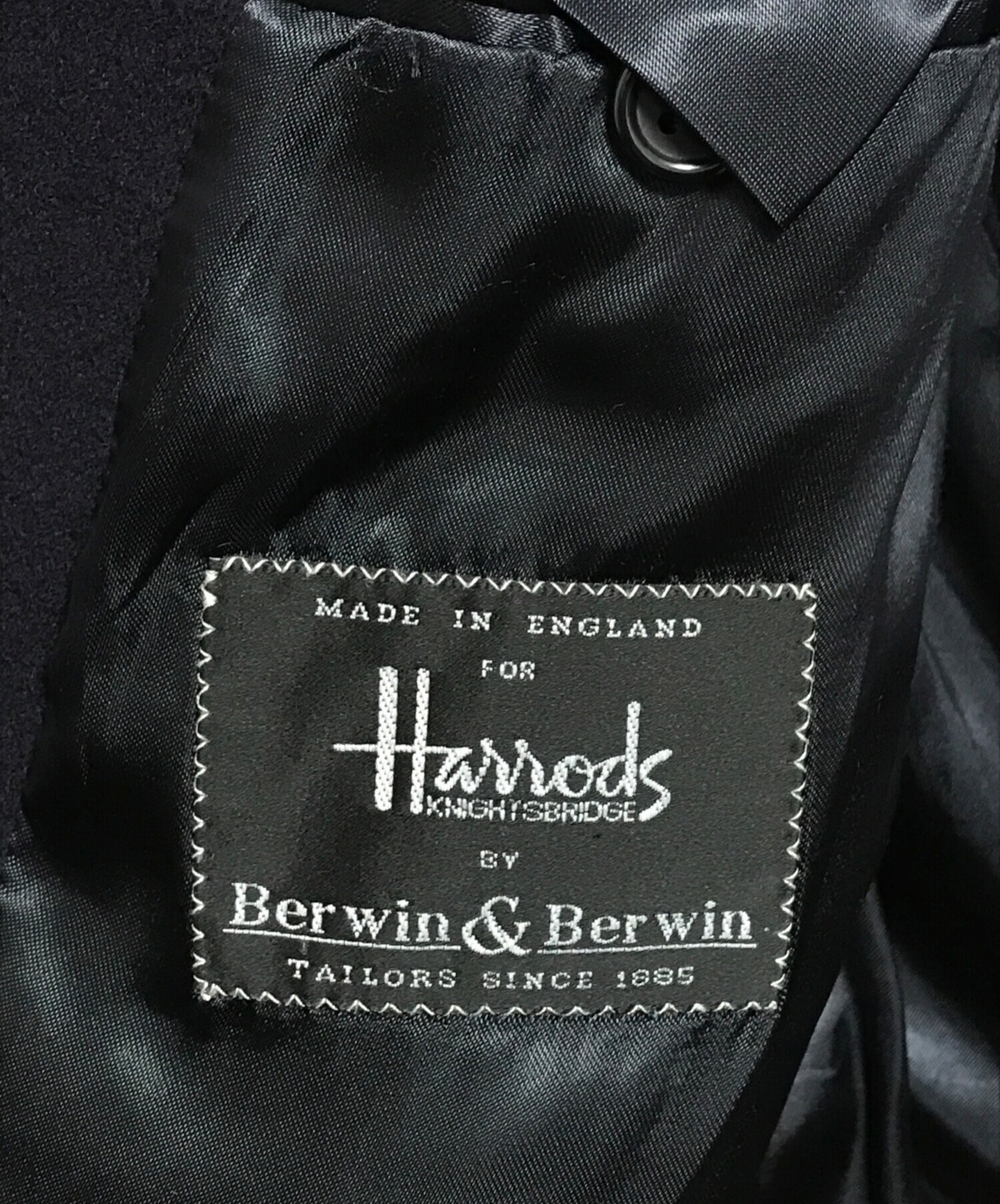 中古・古着通販】harods (ハロッズ) カシミヤコート ネイビー サイズ:38｜ブランド・古着通販 トレファク公式【TREFAC  FASHION】スマホサイト