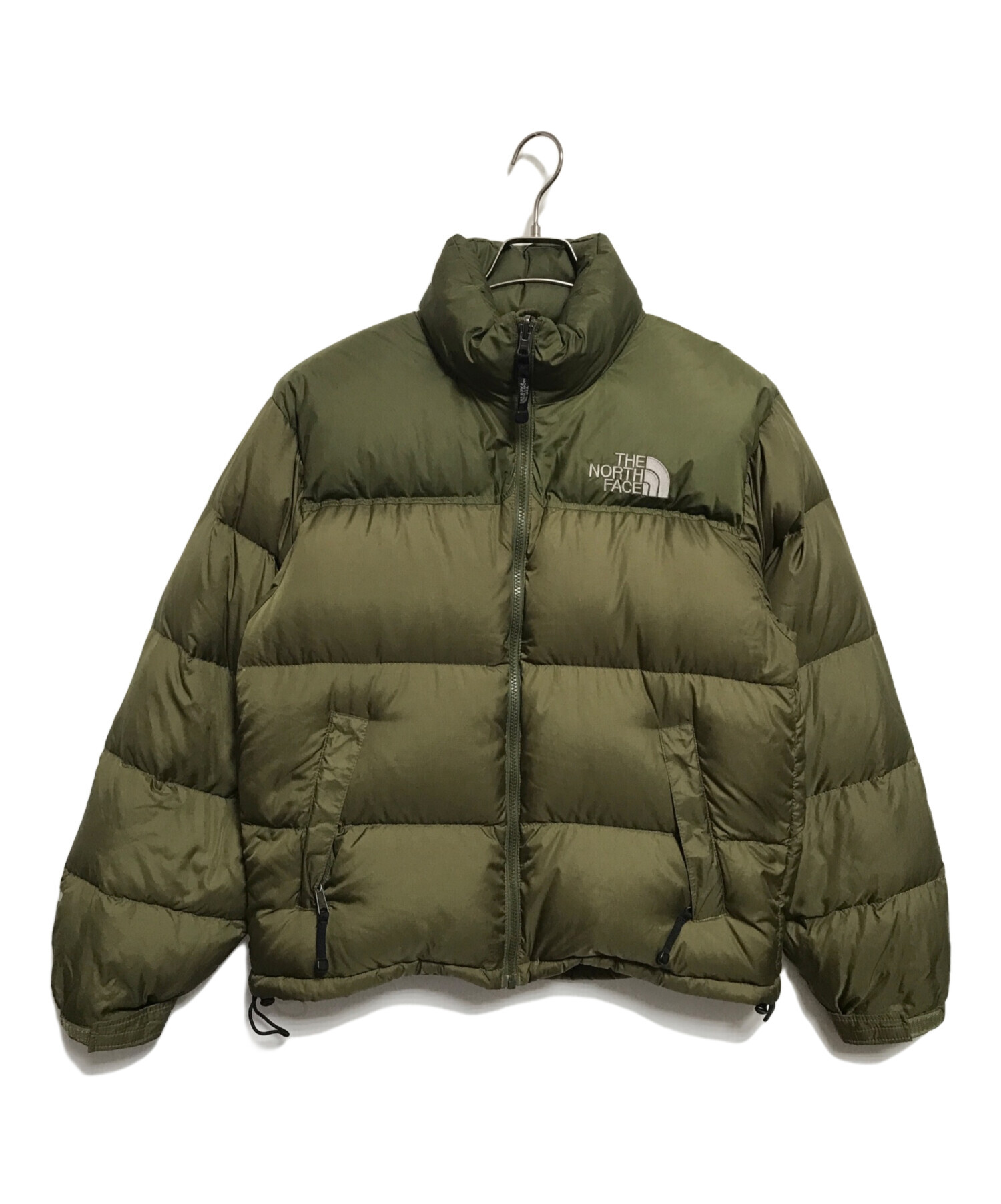 THE NORTH FACE (ザ ノース フェイス) センターロゴヌプシダウンジャケット グリーン サイズ:S