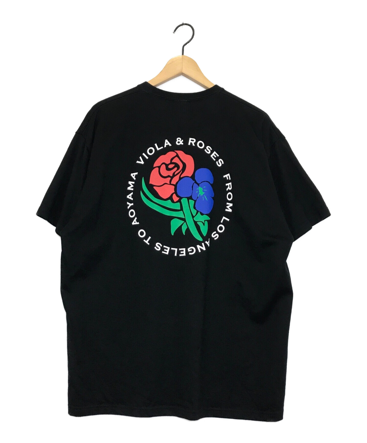 VIOLA&ROSES (ビオラ＆ローゼス) プリントTシャツ ブラック サイズ:M