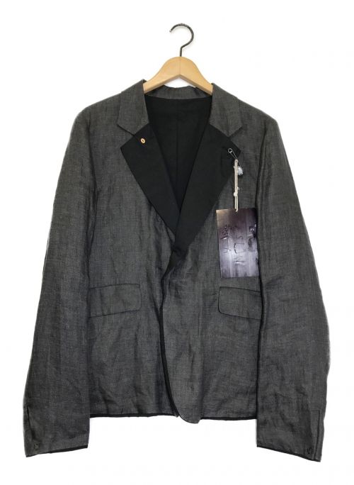 新品kudos LINEN NO COLLAR JACKET BLACKJieDa - テーラードジャケット